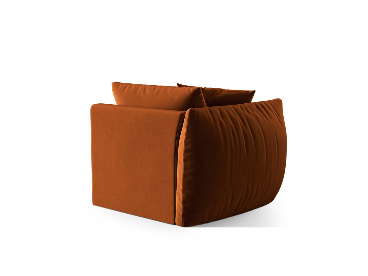 Chris Velour Modul links 1 Sitzer in Terracotta-Casino präsentiert im Onlineshop von KAQTU Design AG. Modulares Sofa ist von Micadoni