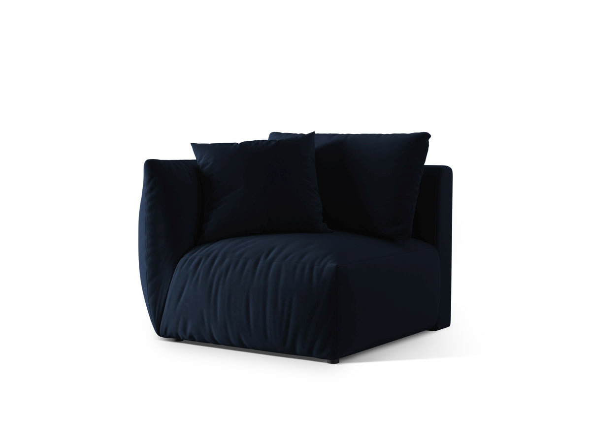 Chris Velour Modul links 1 Sitzer in Royal Blue-Casino präsentiert im Onlineshop von KAQTU Design AG. Modulares Sofa ist von Micadoni