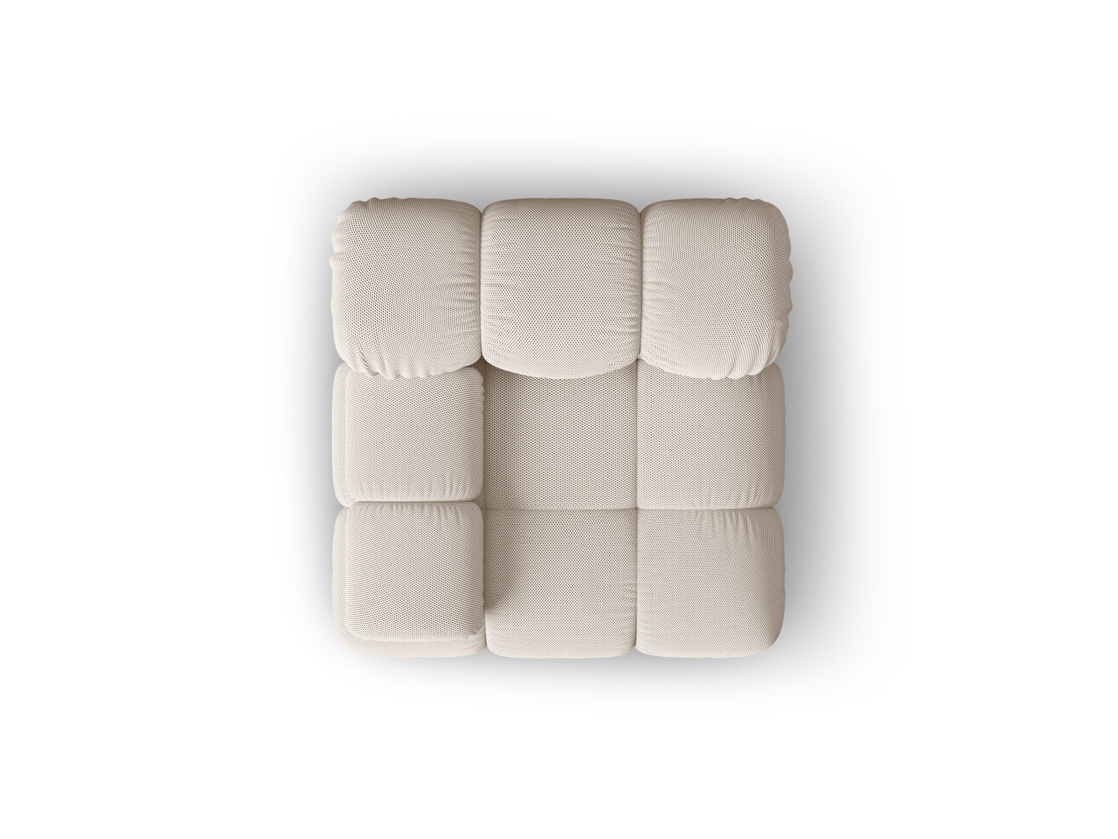 Stylisches Bellis Modul links 1 Sitzer in zartem Beige, perfekt für kreative Sofa-Kombinationen in zeitgemäßen Wohnkonzepten.