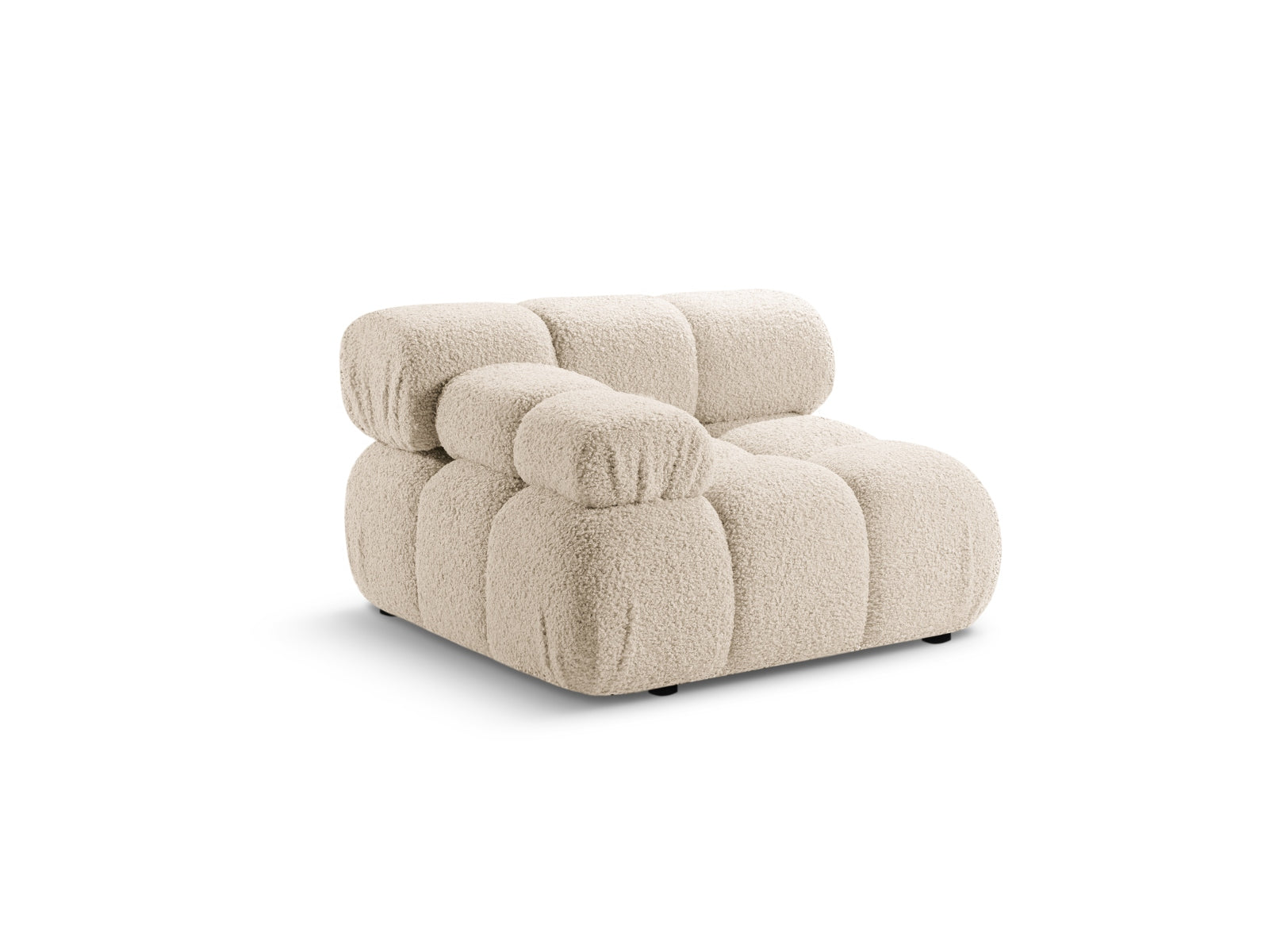 Erleben Sie den Bellis Boucle Modul links 1 Sitzer von Micadoni – stilvoller Sessel, der modernes Design und optimalen Komfort perfekt kombiniert.