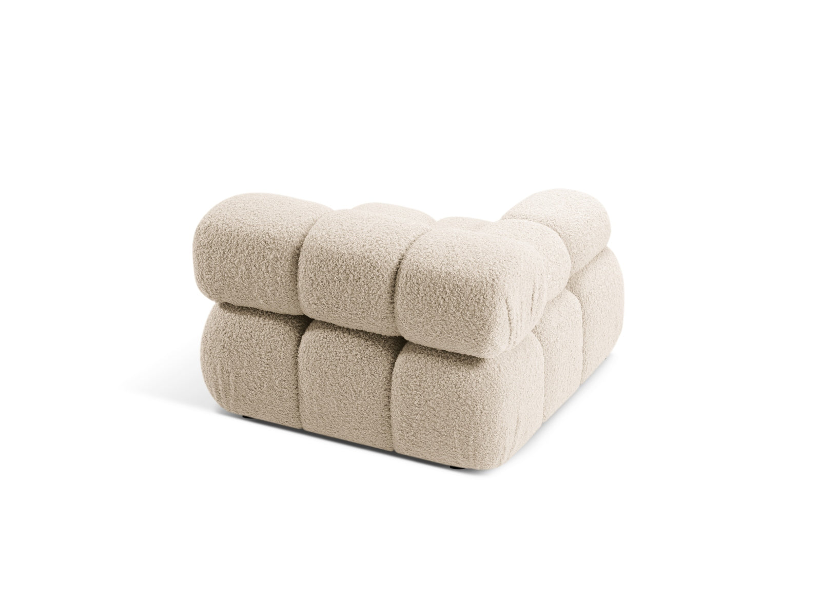 Elegantes Bellis Boucle Modul links, 1-Sitzer in sanftem Beige, ideal für kreative und anpassbare Wohnlandschaften.