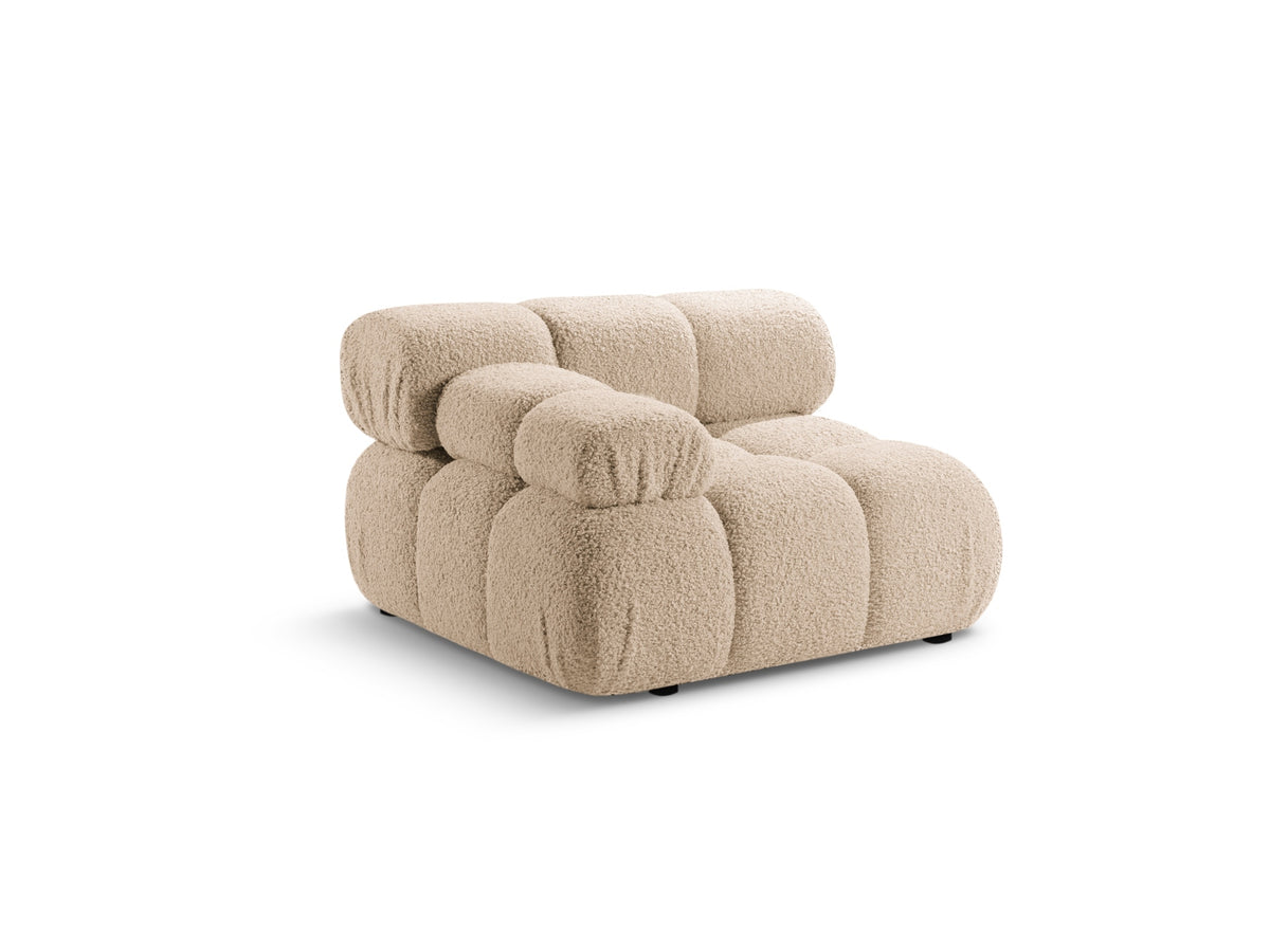Bellis Boucle Modul links 1 Sitzer in Sand-Rolf präsentiert im Onlineshop von KAQTU Design AG. Modulares Sofa ist von Micadoni