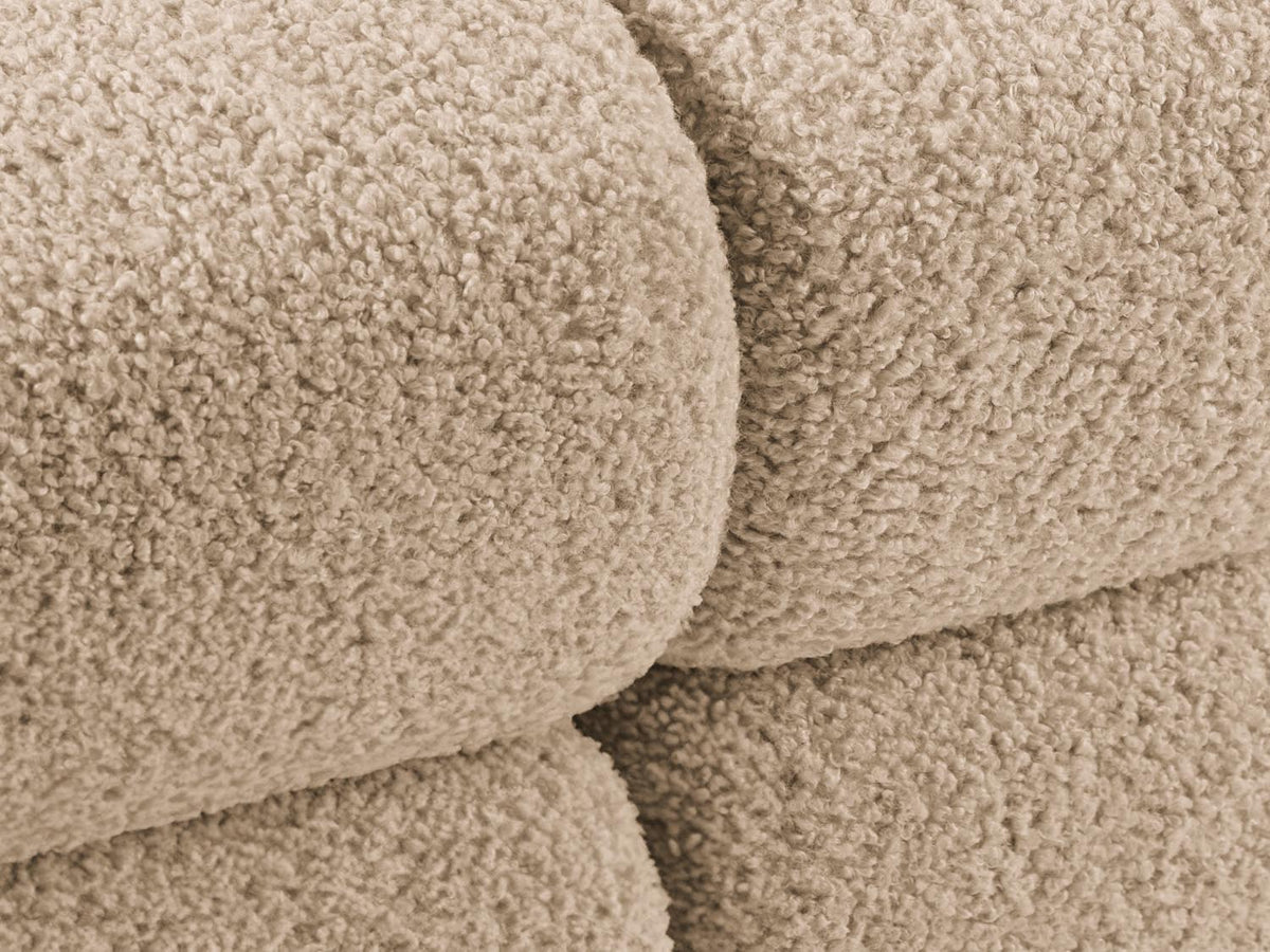 Bellis Boucle Modul links 1 Sitzer in Sand-Rolf präsentiert im Onlineshop von KAQTU Design AG. Modulares Sofa ist von Micadoni