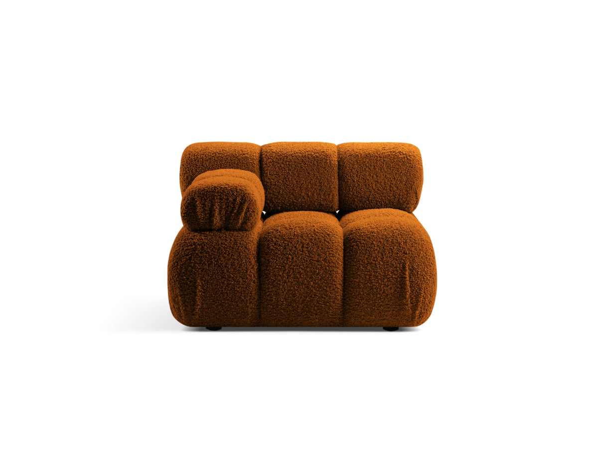 Bellis Boucle Modul links 1 Sitzer in Brick-Rolf präsentiert im Onlineshop von KAQTU Design AG. Modulares Sofa ist von Micadoni