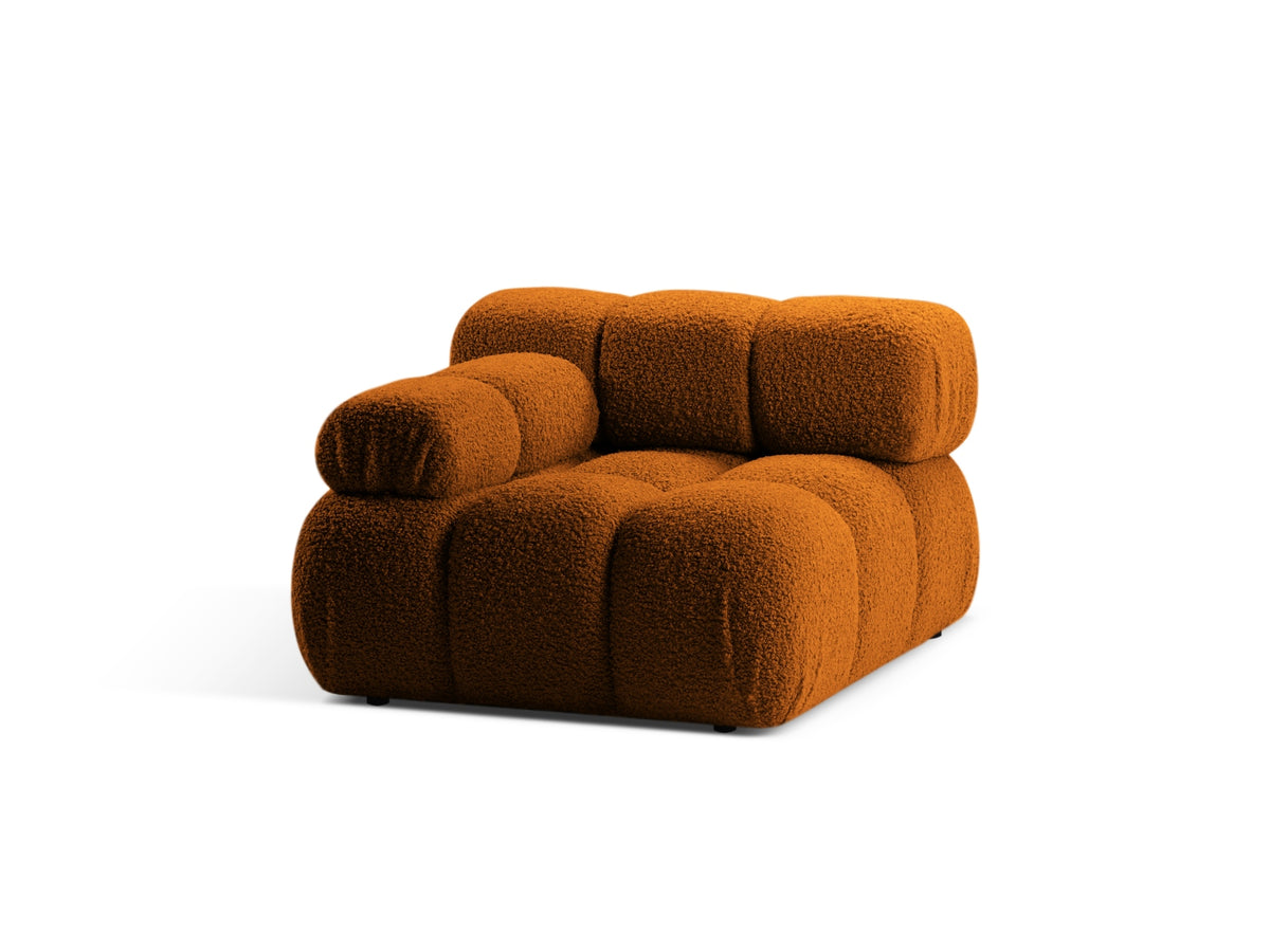 Bellis Boucle Modul links 1 Sitzer in Brick-Rolf präsentiert im Onlineshop von KAQTU Design AG. Modulares Sofa ist von Micadoni