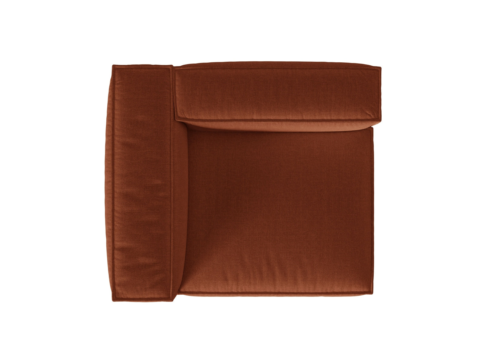 Nuria Modular Sofa links 1 Sitzer in Brick präsentiert im Onlineshop von KAQTU Design AG. Modulares Sofa ist von Micadoni