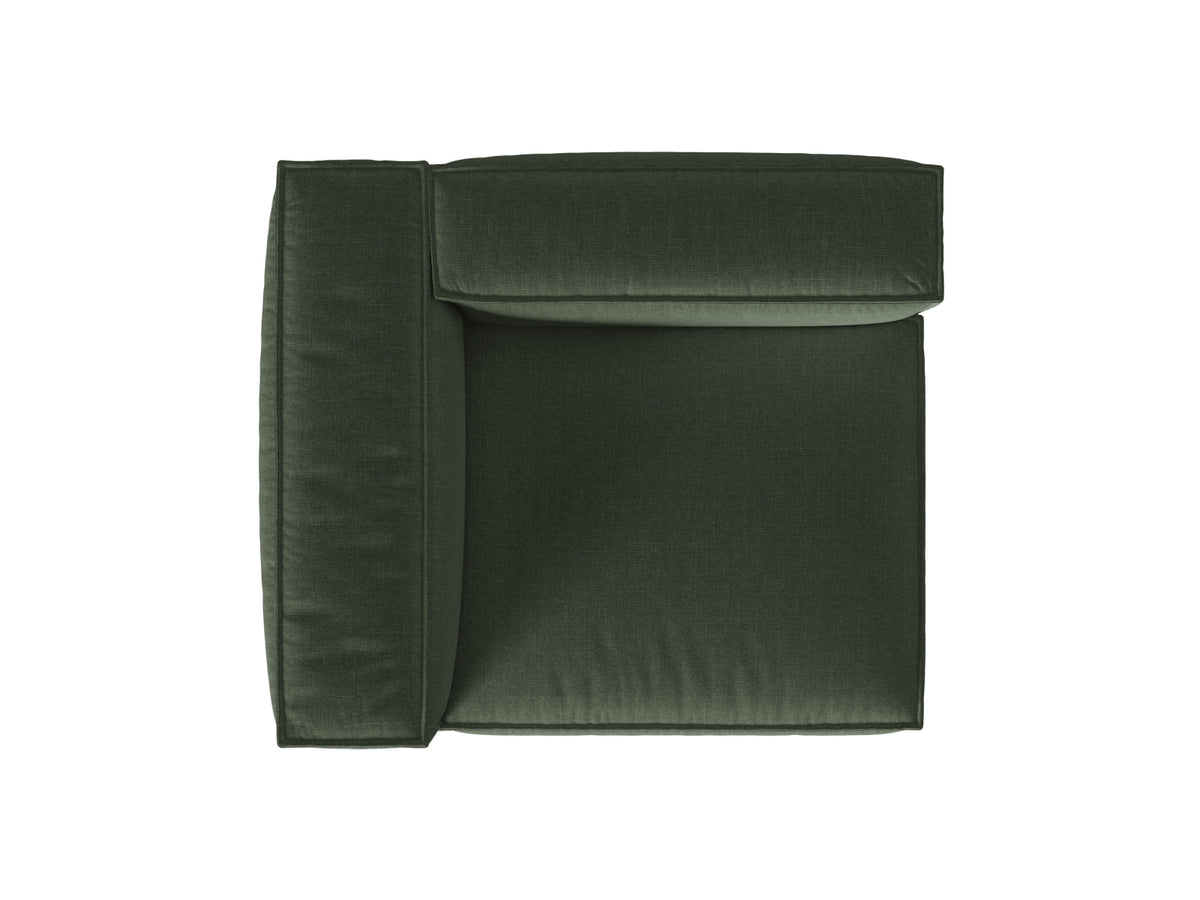1-Sitzer Modulares Sofa links Nuria in Moss Green-Liberty präsentiert im Onlineshop von KAQTU Design AG. Modulares Sofa ist von Micadoni