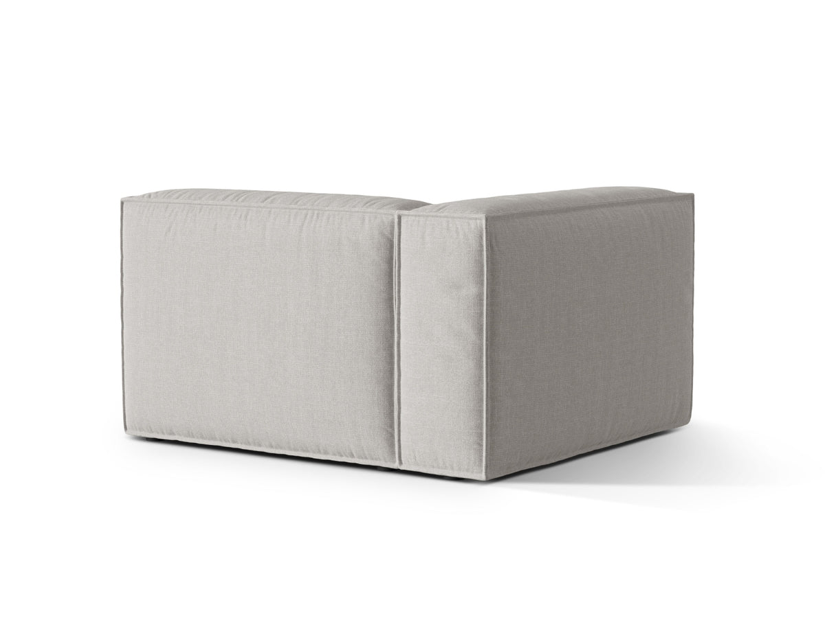 1-Sitzer Modulares Sofa links Nuria in Light Grey-Liberty präsentiert im Onlineshop von KAQTU Design AG. Modulares Sofa ist von Micadoni