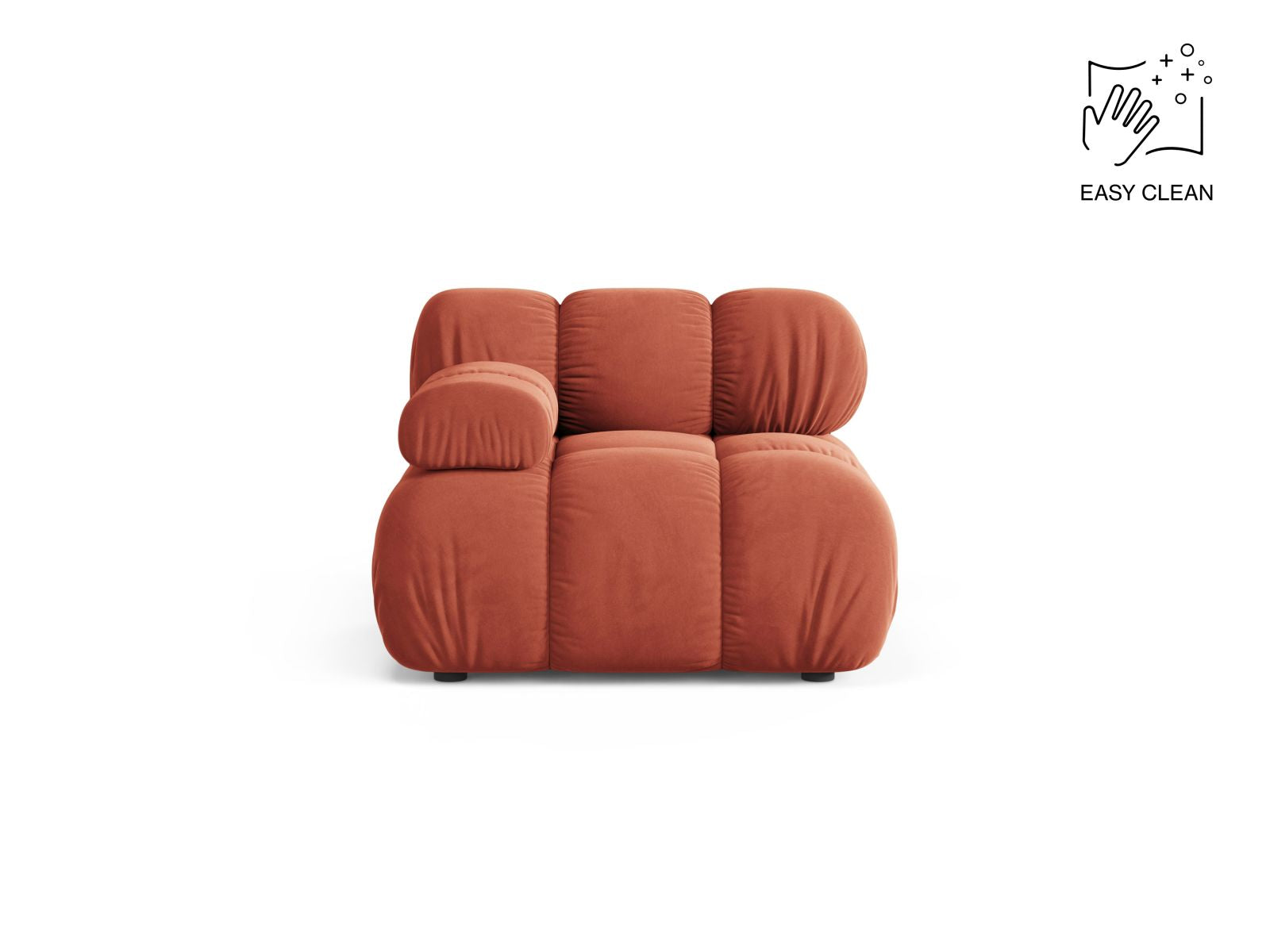 1-Sitzer Modul links Bellis in Coral-Venus präsentiert im Onlineshop von KAQTU Design AG. Modulares Sofa ist von Micadoni