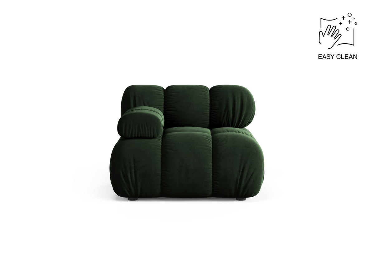 1-Sitzer Modul links Bellis in Bottle Green-Venus präsentiert im Onlineshop von KAQTU Design AG. Modulares Sofa ist von Micadoni