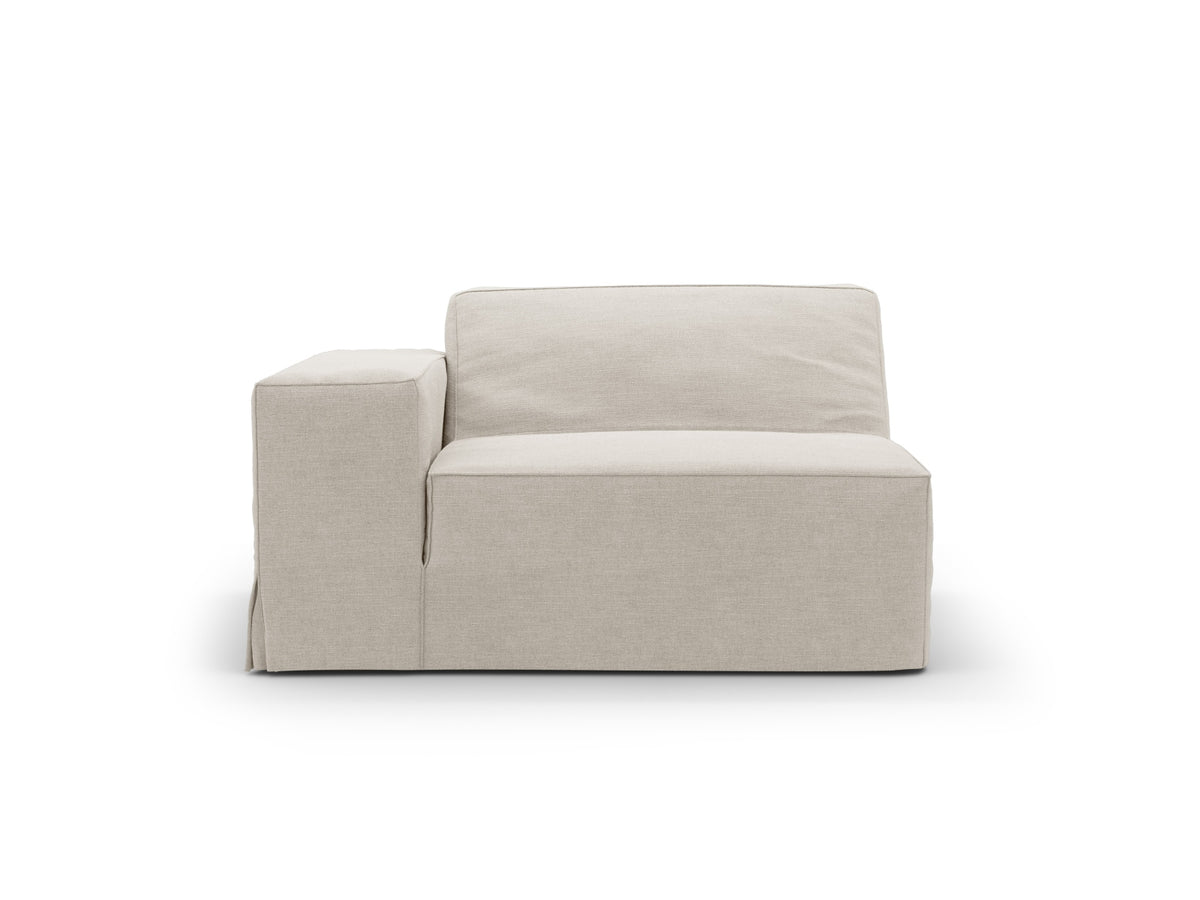 Jodie Modul links 1 Sitzer mit abnehmbaren Bezug in Natural-LINS präsentiert im Onlineshop von KAQTU Design AG. Modulares Sofa ist von Micadoni