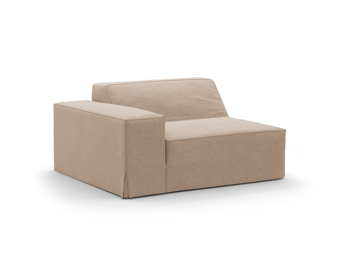 Jodie Modul links 1 Sitzer mit abnehmbaren Bezug in Sand-LINS präsentiert im Onlineshop von KAQTU Design AG. Modulares Sofa ist von Micadoni
