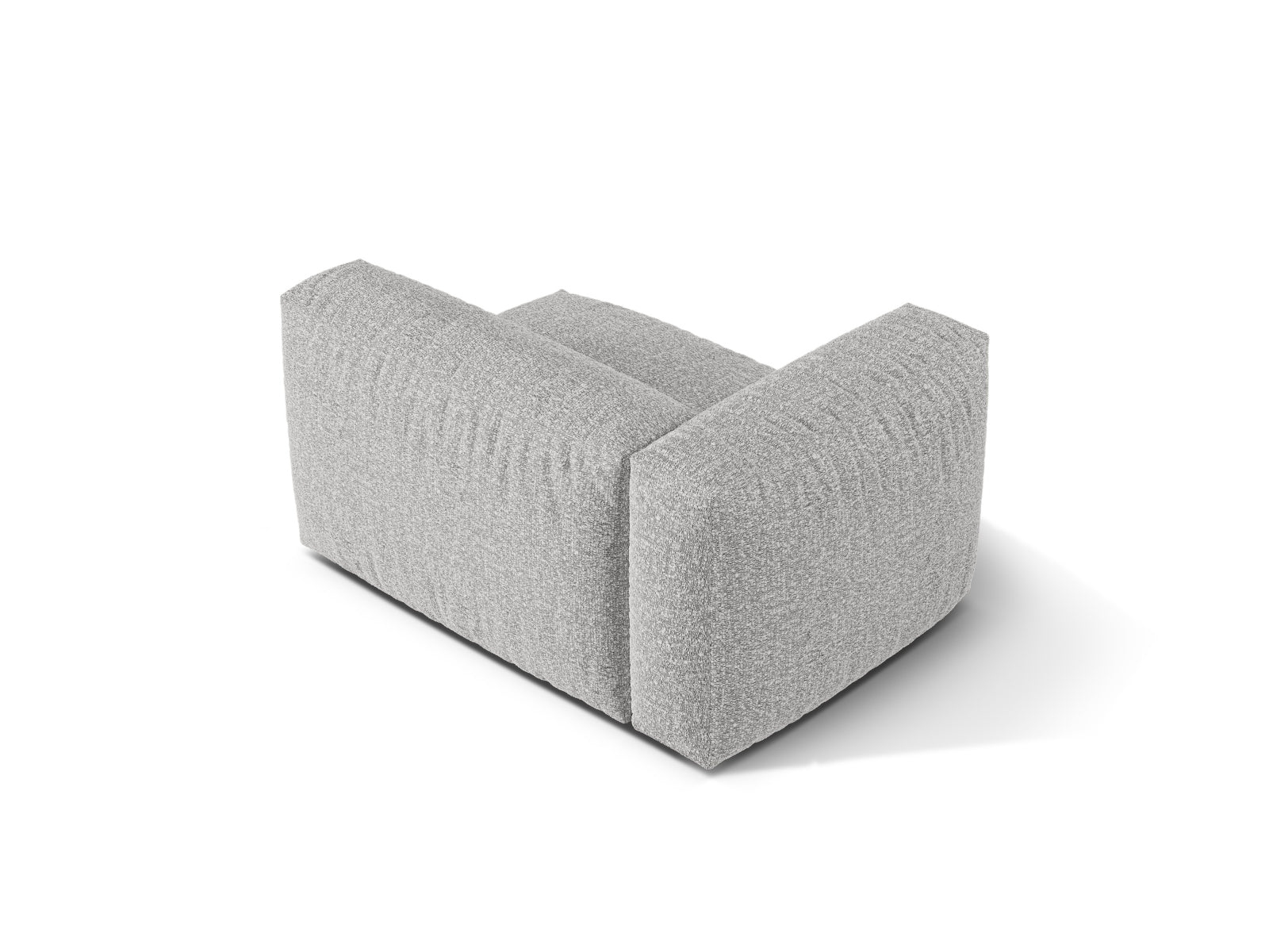 Elegantes 1-Sitzer Sofa Martina Wide links in modernem Silver-Monet, ideal für stilvolle Wohnkonzepte und gemütliche Akzente.