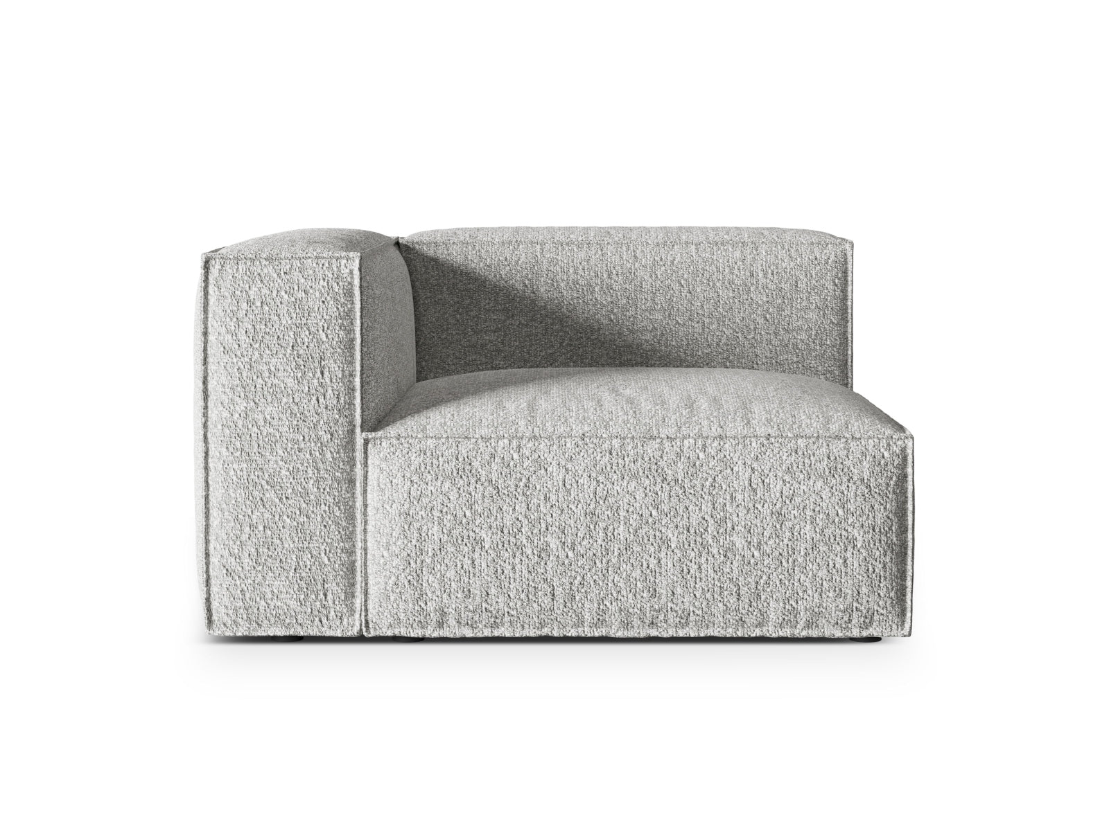 Nuria Boucle Modular Sofa links 1 Sitzer in Silver-Monet präsentiert im Onlineshop von KAQTU Design AG. Modulares Sofa ist von Micadoni