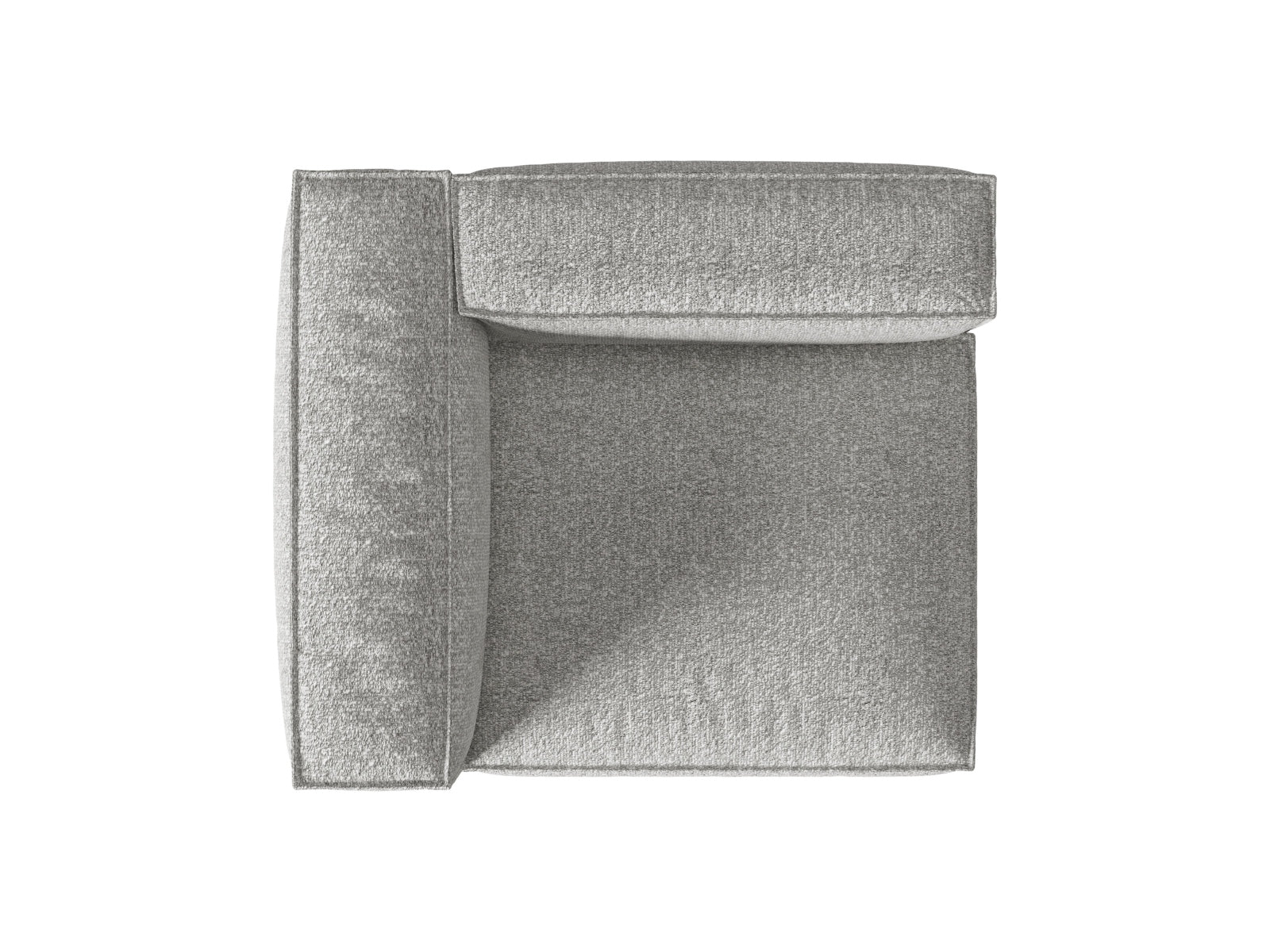Stylisches Nuria Boucle Modular Sofa, linksseitiger 1-Sitzer in Silver-Monet, perfekt für moderne und gemütliche Wohnkonzepte.