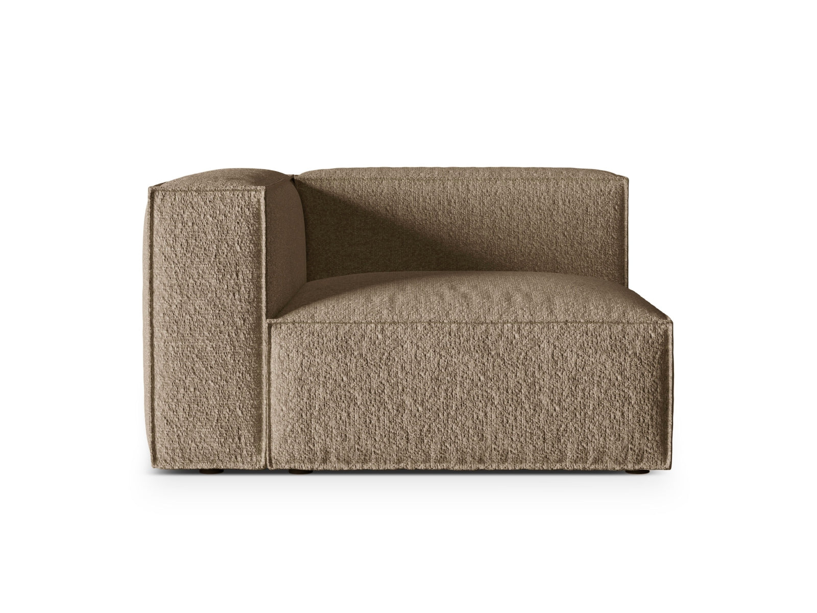 Nuria Boucle Modular Sofa links 1 Sitzer in Cappuccino-Monet präsentiert im Onlineshop von KAQTU Design AG. Modulares Sofa ist von Micadoni