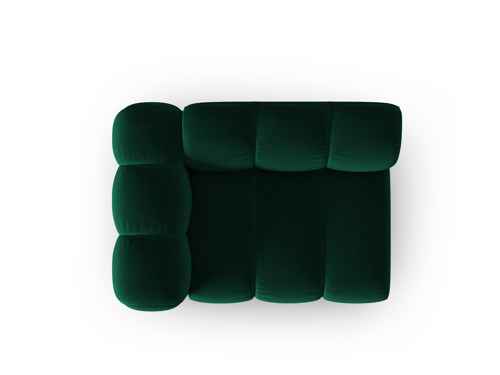 Lupine Velour Modul links 1 Sitzer in Bottle Green präsentiert im Onlineshop von KAQTU Design AG. Modulares Sofa ist von Micadoni
