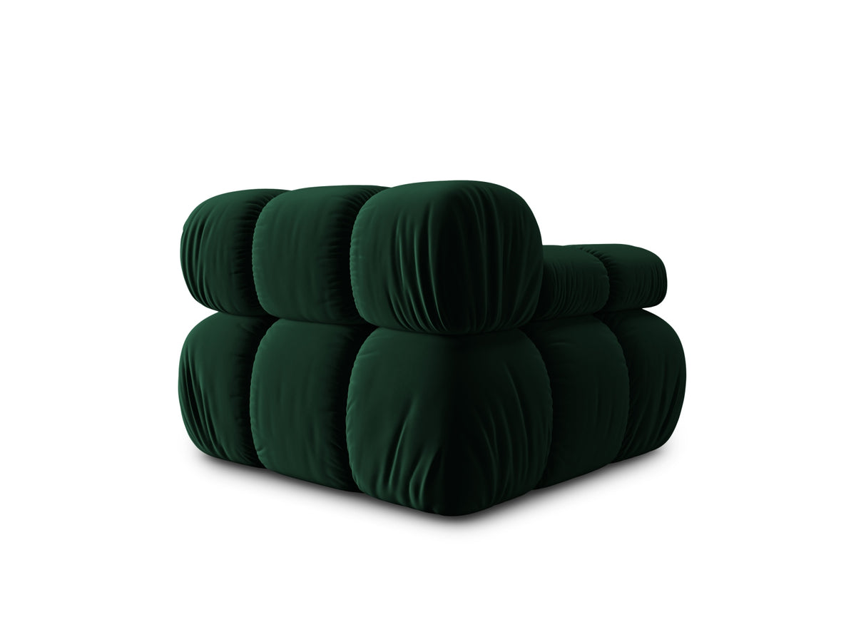 Bellis Velour Modul links 1 Sitzer in Bottle Green-Bluvel präsentiert im Onlineshop von KAQTU Design AG. Modulares Sofa ist von Micadoni