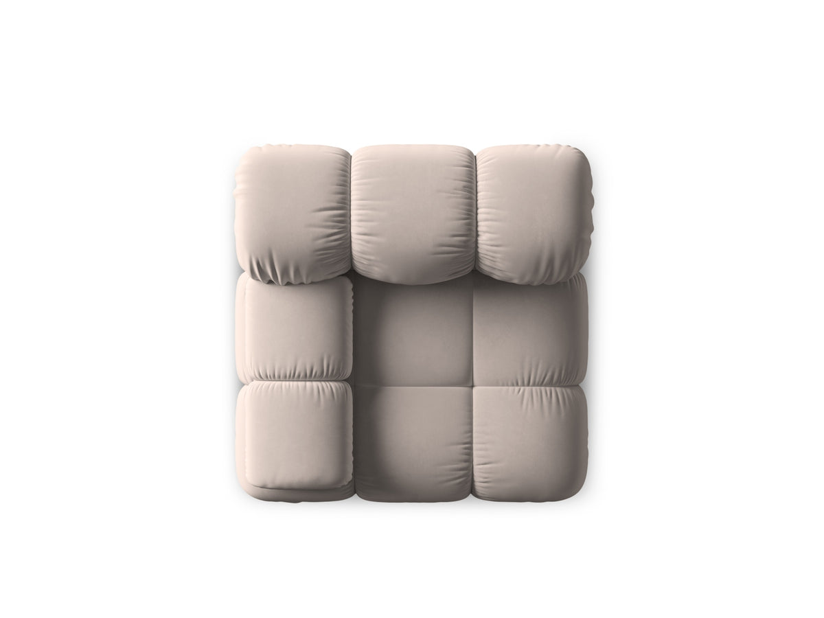 Bellis Velour Modul links 1 Sitzer in Cappuccino-Bluvel präsentiert im Onlineshop von KAQTU Design AG. Modulares Sofa ist von Micadoni