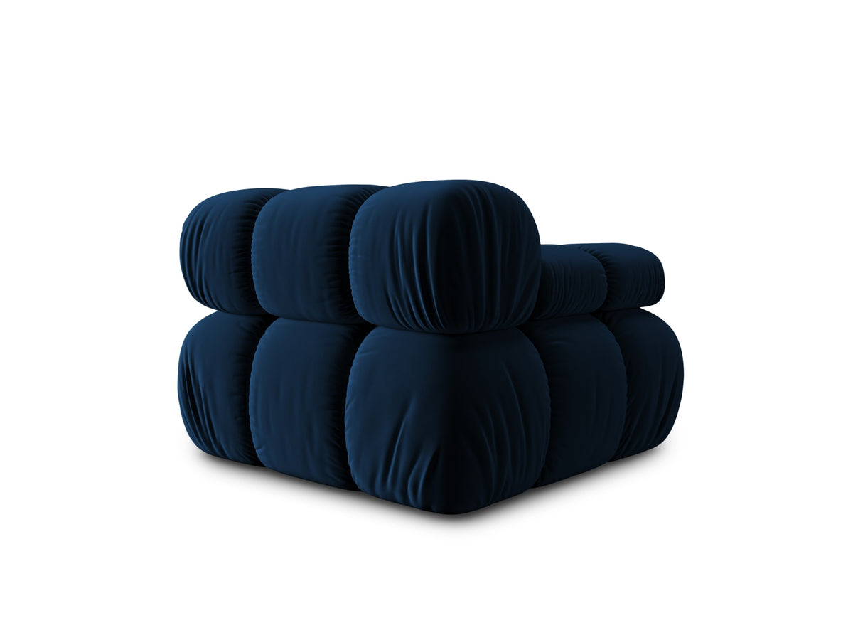 Bellis Velour Modul links 1 Sitzer in Royal Blue-Bluvel präsentiert im Onlineshop von KAQTU Design AG. Modulares Sofa ist von Micadoni