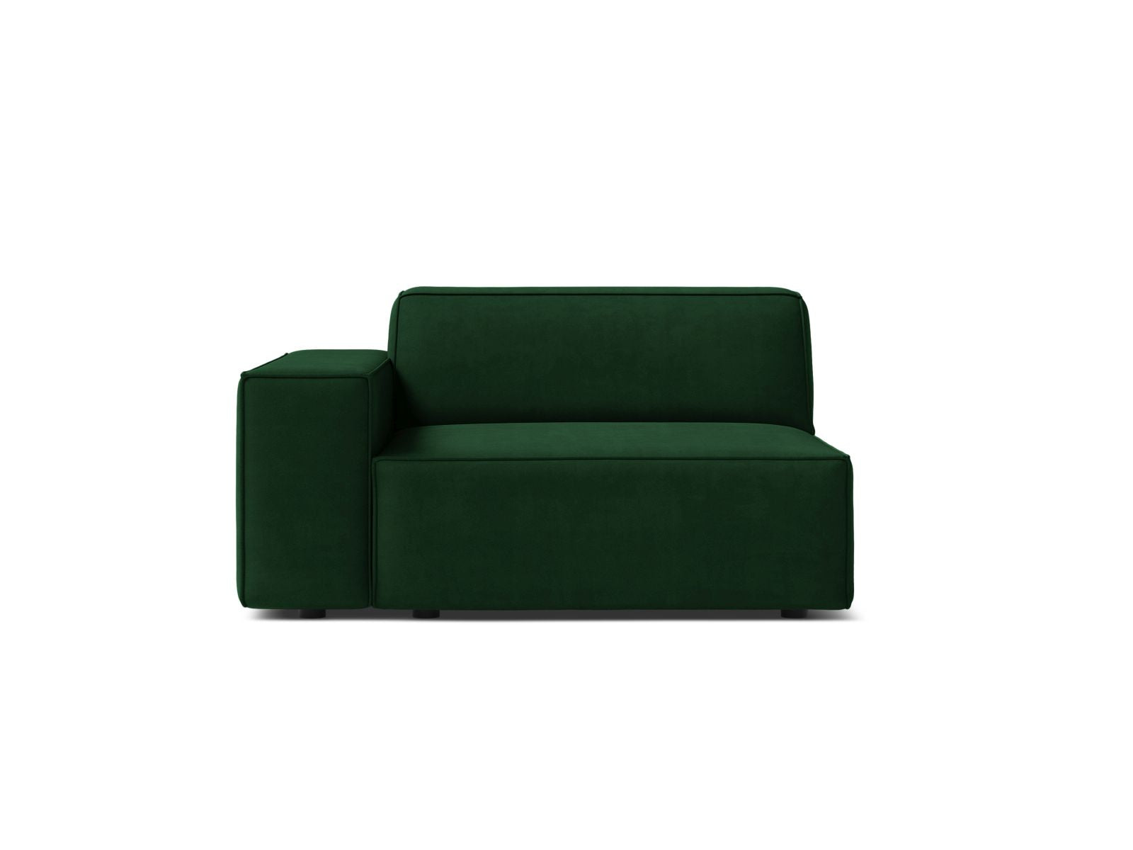1-Sitzer Modul links Jodie in Bottle Green-Bluvel präsentiert im Onlineshop von KAQTU Design AG. Modulares Sofa ist von Micadoni