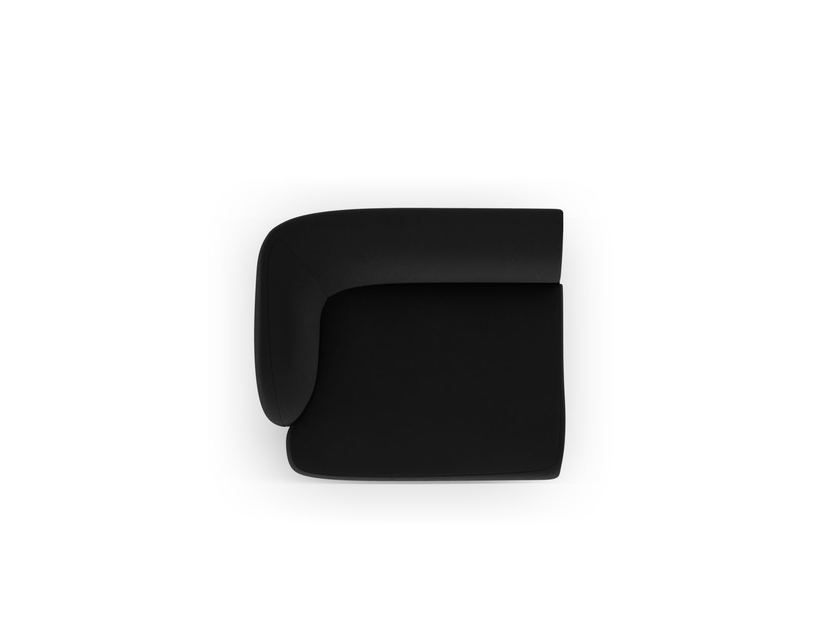 Miley Velour Modul links 1 Sitzer in Black präsentiert im Onlineshop von KAQTU Design AG. Modulares Sofa ist von Micadoni