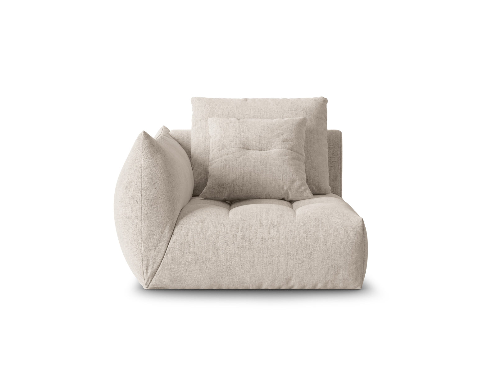 Bloom Modul links 1 Sitzer in Dark Beige präsentiert im Onlineshop von KAQTU Design AG. Modulares Sofa ist von Micadoni