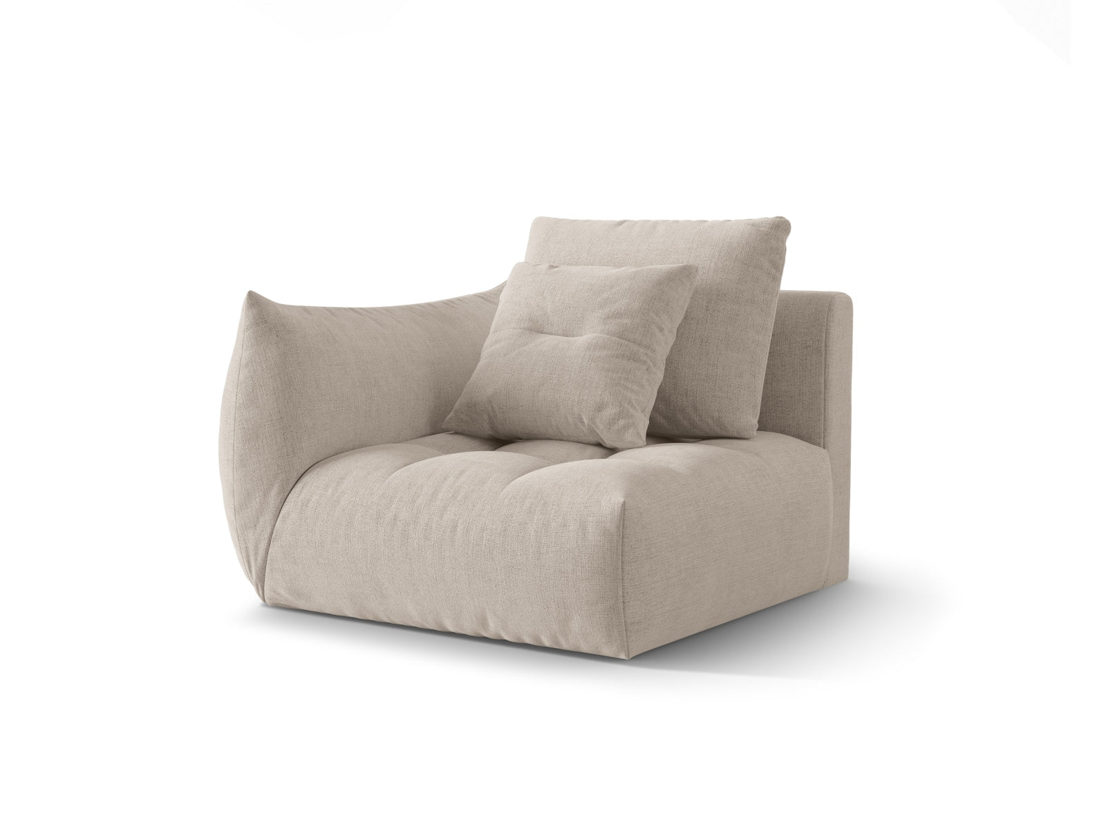Bloom Modul links 1 Sitzer in Dark Beige präsentiert im Onlineshop von KAQTU Design AG. Modulares Sofa ist von Micadoni