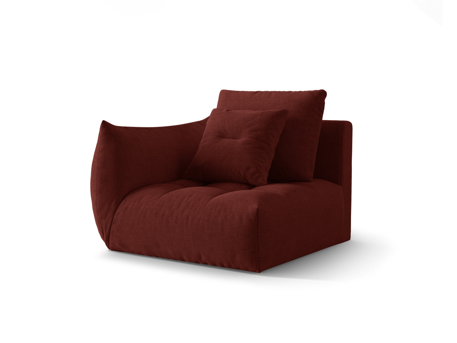 Bloom Modul links 1 Sitzer in Red präsentiert im Onlineshop von KAQTU Design AG. Modulares Sofa ist von Micadoni