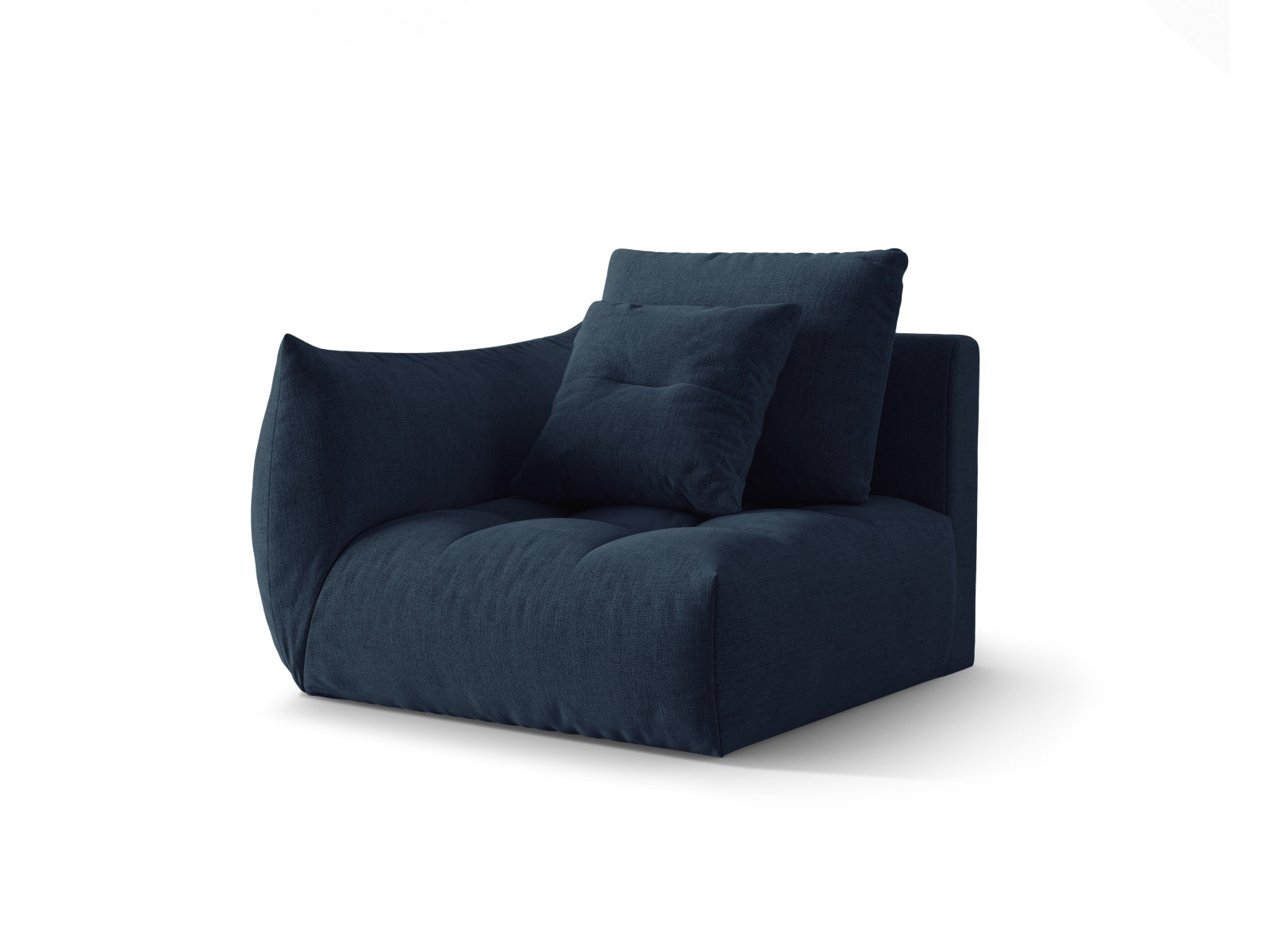 Bloom Modul links 1 Sitzer in Dark Blue präsentiert im Onlineshop von KAQTU Design AG. Modulares Sofa ist von Micadoni
