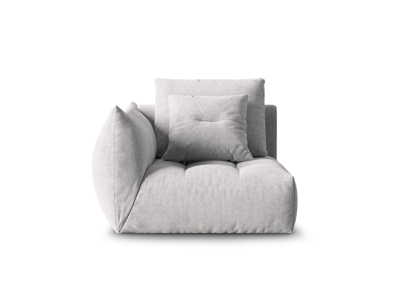 Bloom Modul links 1 Sitzer in Silver präsentiert im Onlineshop von KAQTU Design AG. Modulares Sofa ist von Micadoni