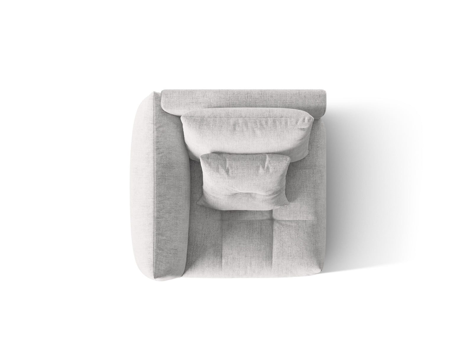Bloom Modul links 1 Sitzer in Silver präsentiert im Onlineshop von KAQTU Design AG. Modulares Sofa ist von Micadoni