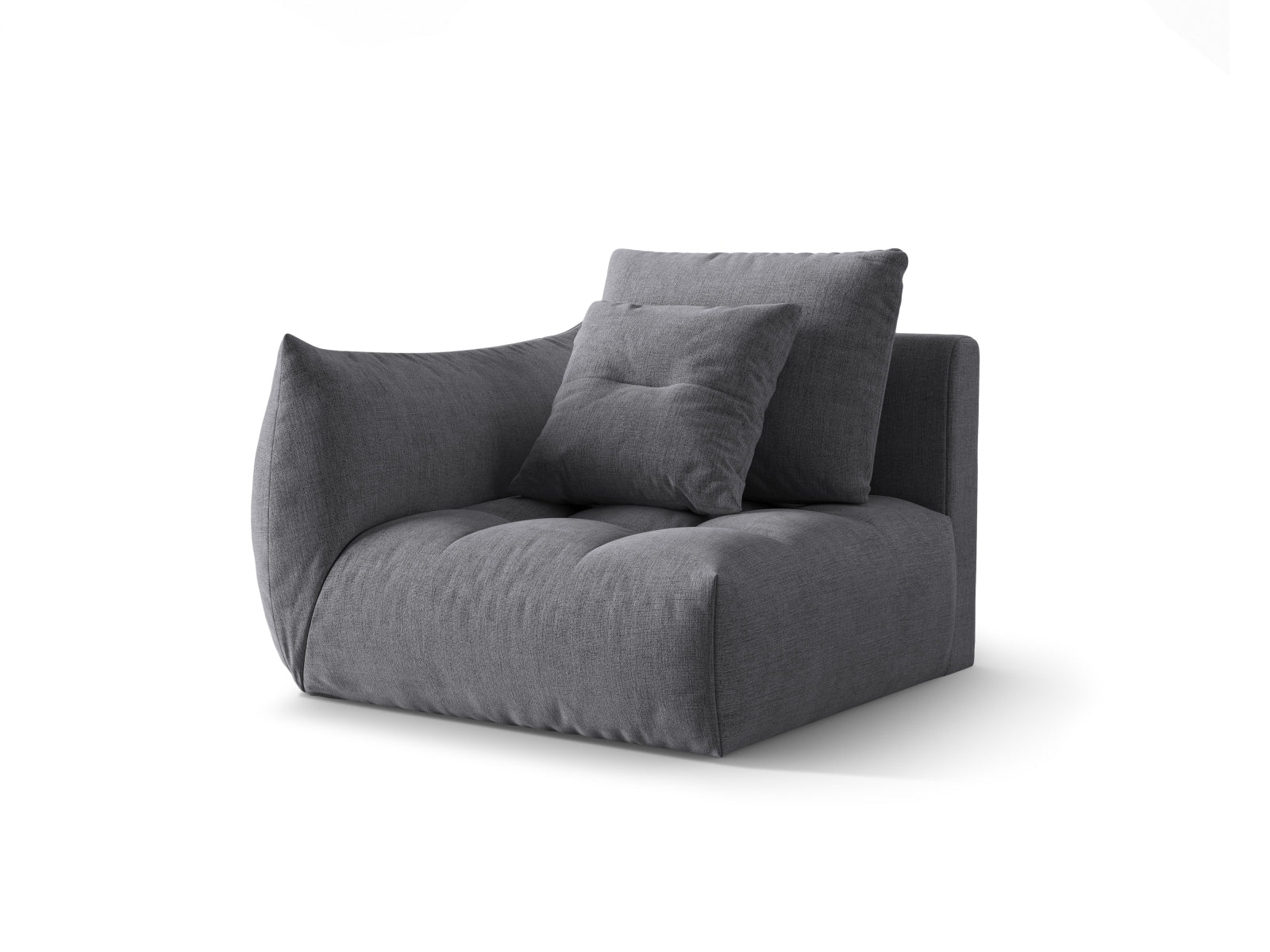 Bloom Modul links 1 Sitzer in Grey präsentiert im Onlineshop von KAQTU Design AG. Modulares Sofa ist von Micadoni