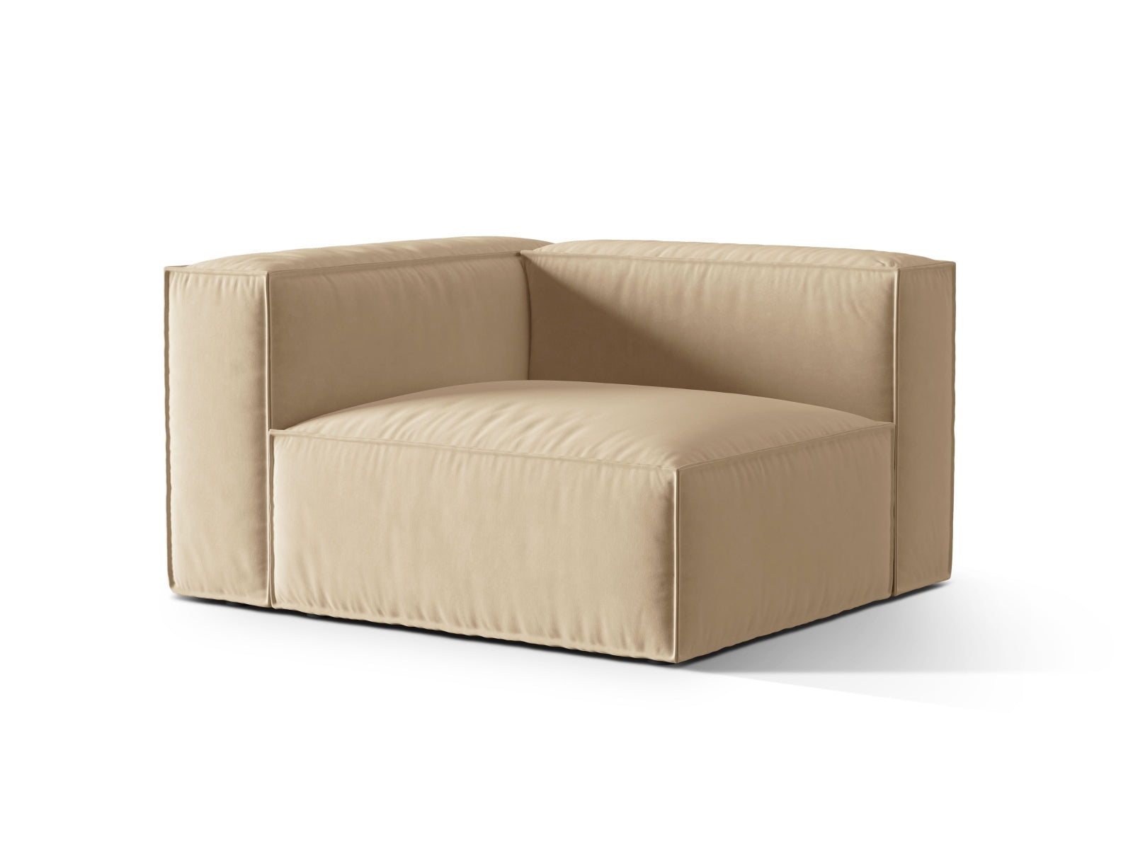 Nuria Velour links Modular Sofa 1 Sitzer in Nude präsentiert im Onlineshop von KAQTU Design AG. Modulares Sofa ist von Micadoni