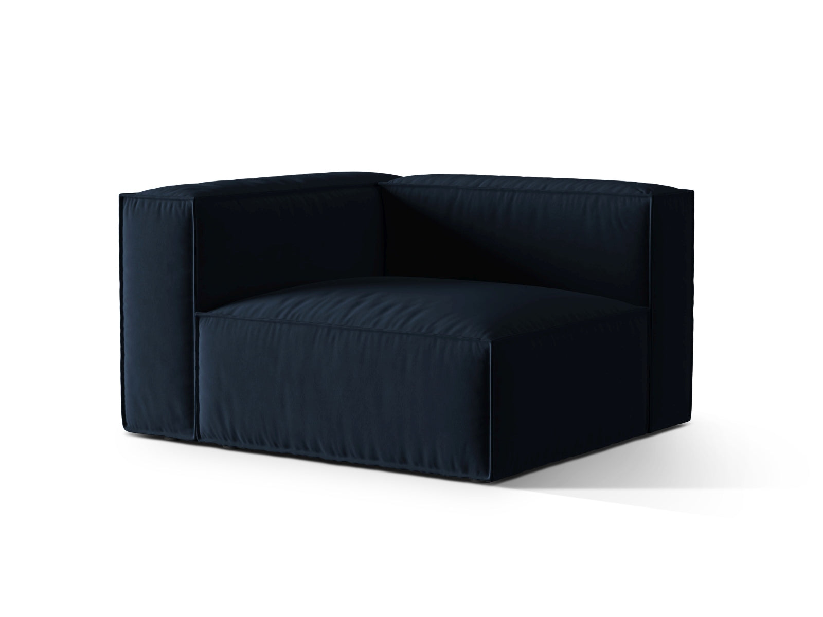 Nuria Velour links Modular Sofa 1 Sitzer in Dark Blue präsentiert im Onlineshop von KAQTU Design AG. Modulares Sofa ist von Micadoni
