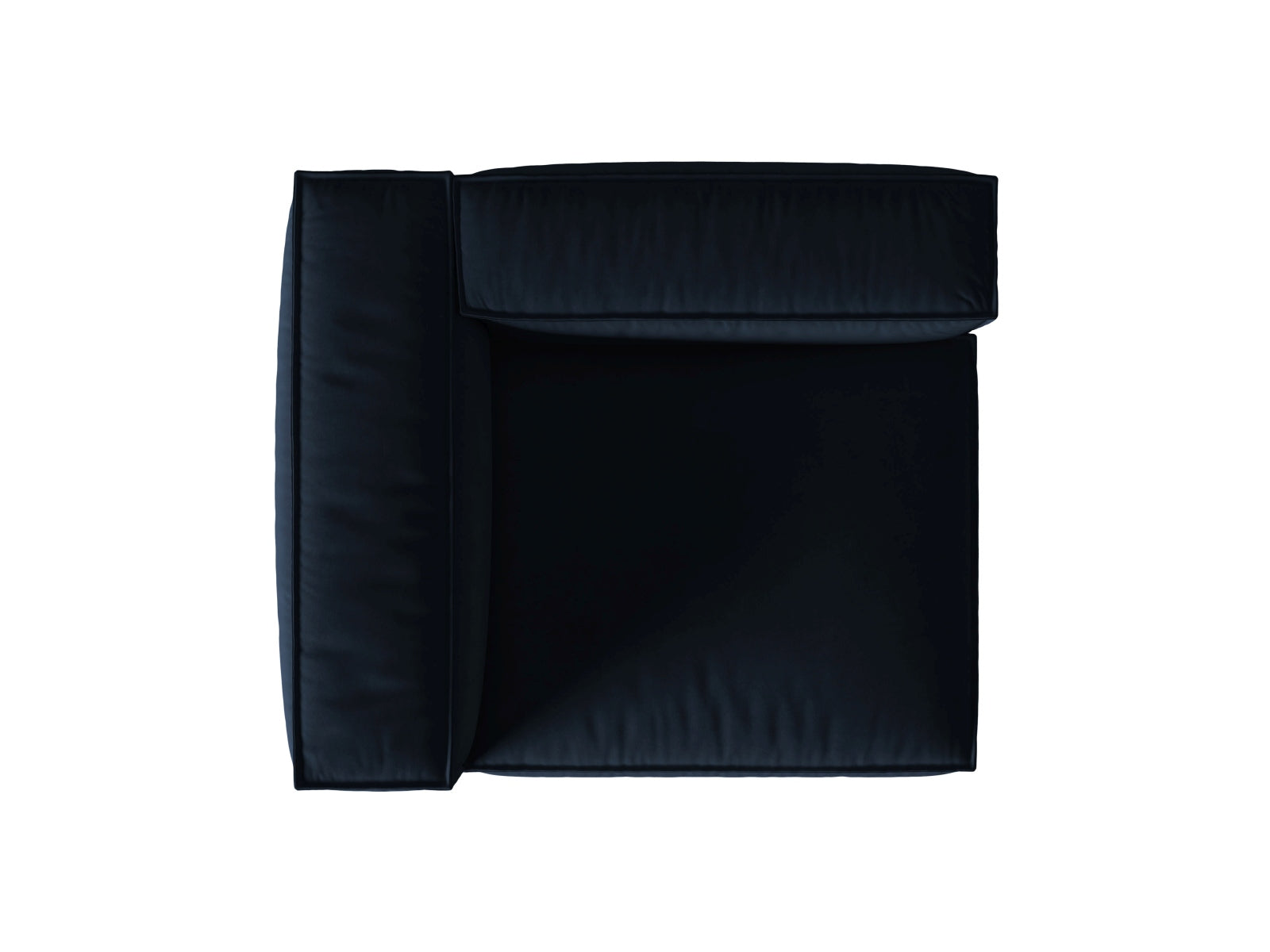 Nuria Velour links Modular Sofa 1 Sitzer in Dark Blue präsentiert im Onlineshop von KAQTU Design AG. Modulares Sofa ist von Micadoni