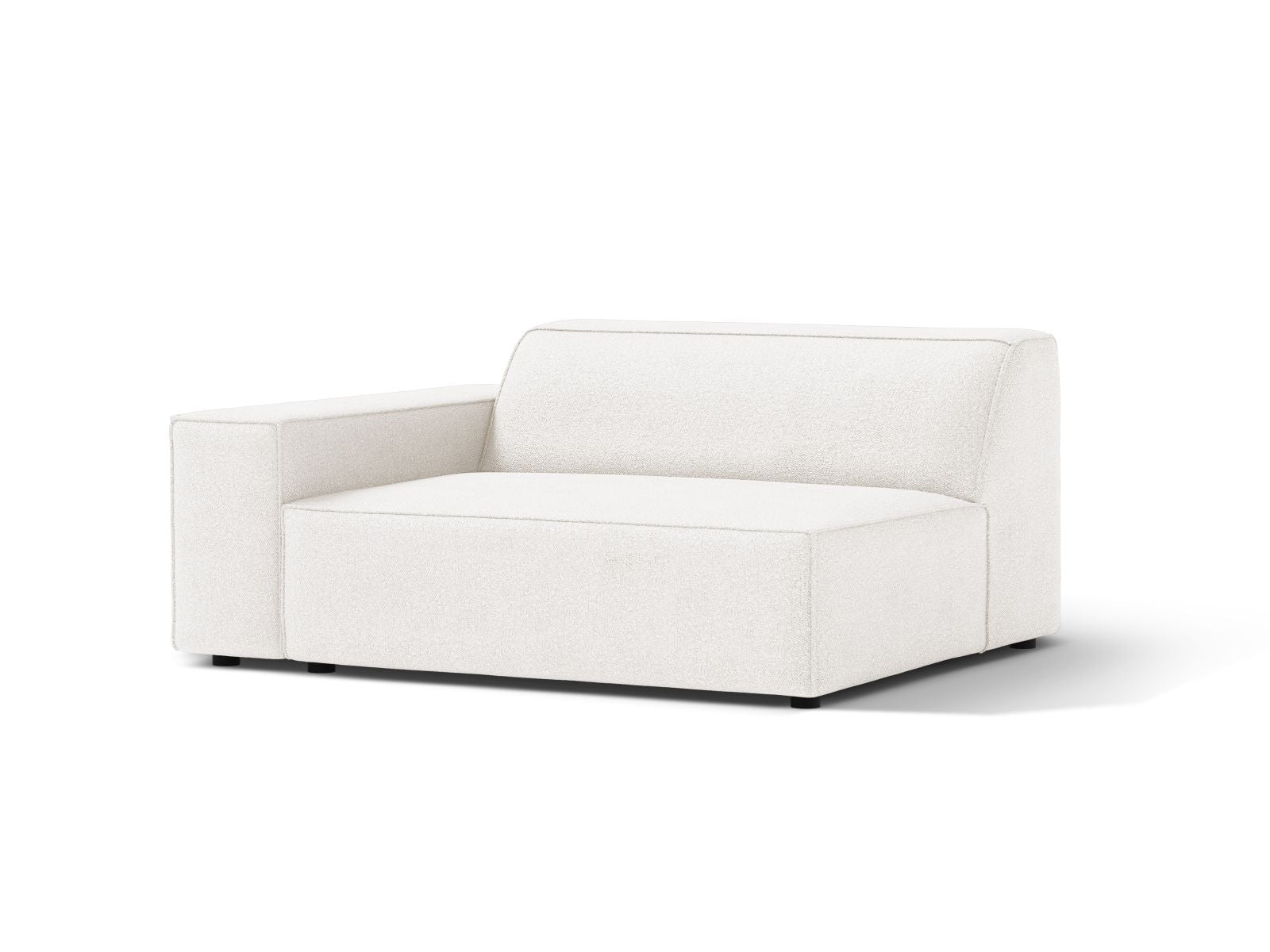 Elegantes 1-Sitzer Modul Jodie in klassischem Weiß, ideal für individuelle Sofa-Arrangements und moderne Wohnkonzepte.