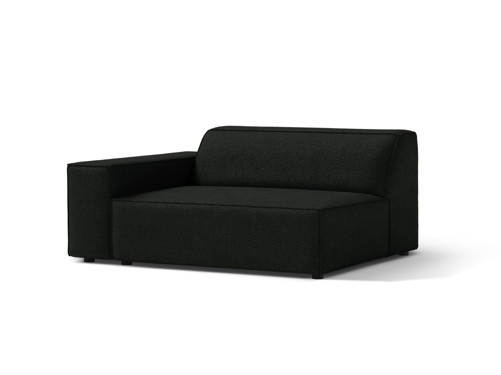 Elegantes 1-Sitzer Modul links Jodie in klassischem Schwarz, ideal für individuelle Sofa-Arrangements in modernen Wohnkonzepten.