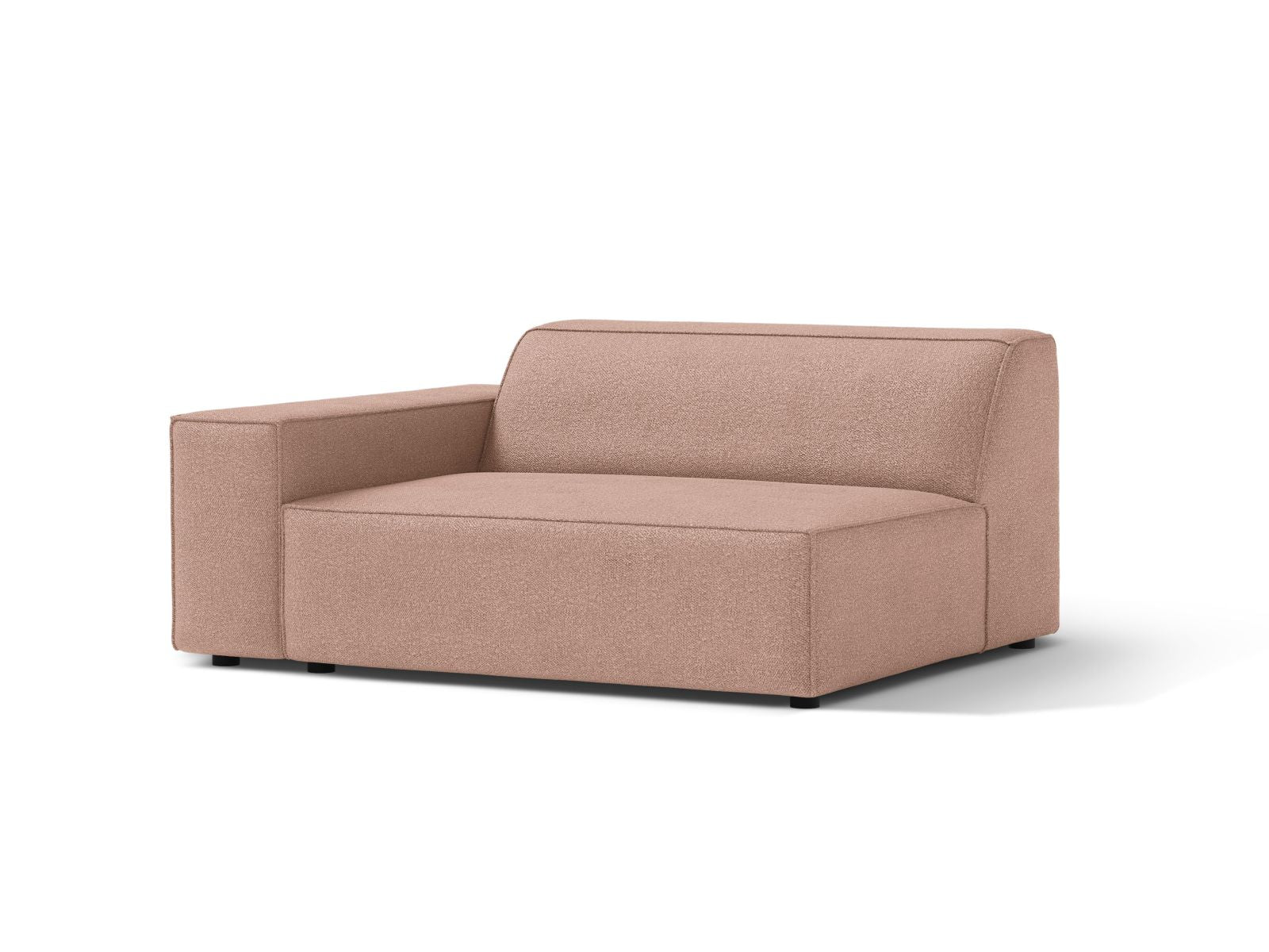 Elegantes 1-Sitzer Modul links Jodie in sanftem Powder Pink, ideal für individuelle Wohnkonzepte und stilvolle Sofalösungen.