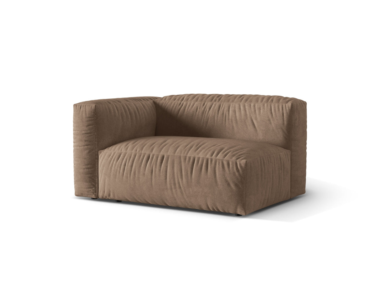 Martina Modul links 1 Sitzer in Dark Beige-Vogue präsentiert im Onlineshop von KAQTU Design AG. Modulares Sofa ist von Micadoni