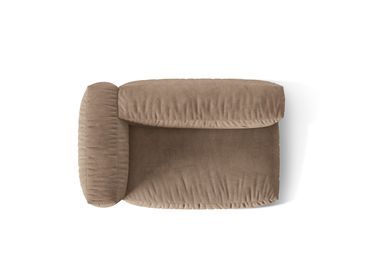 Martina Modul links 1 Sitzer in Dark Beige-Vogue präsentiert im Onlineshop von KAQTU Design AG. Modulares Sofa ist von Micadoni