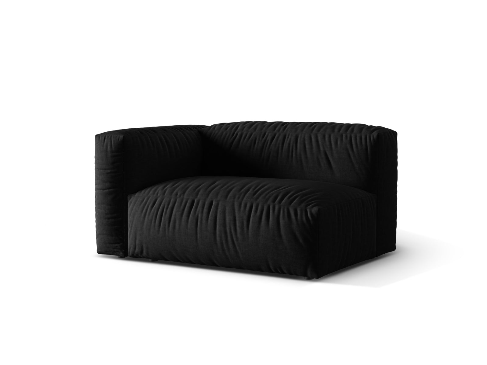 Martina Modul links 1 Sitzer in Black präsentiert im Onlineshop von KAQTU Design AG. Modulares Sofa ist von Micadoni