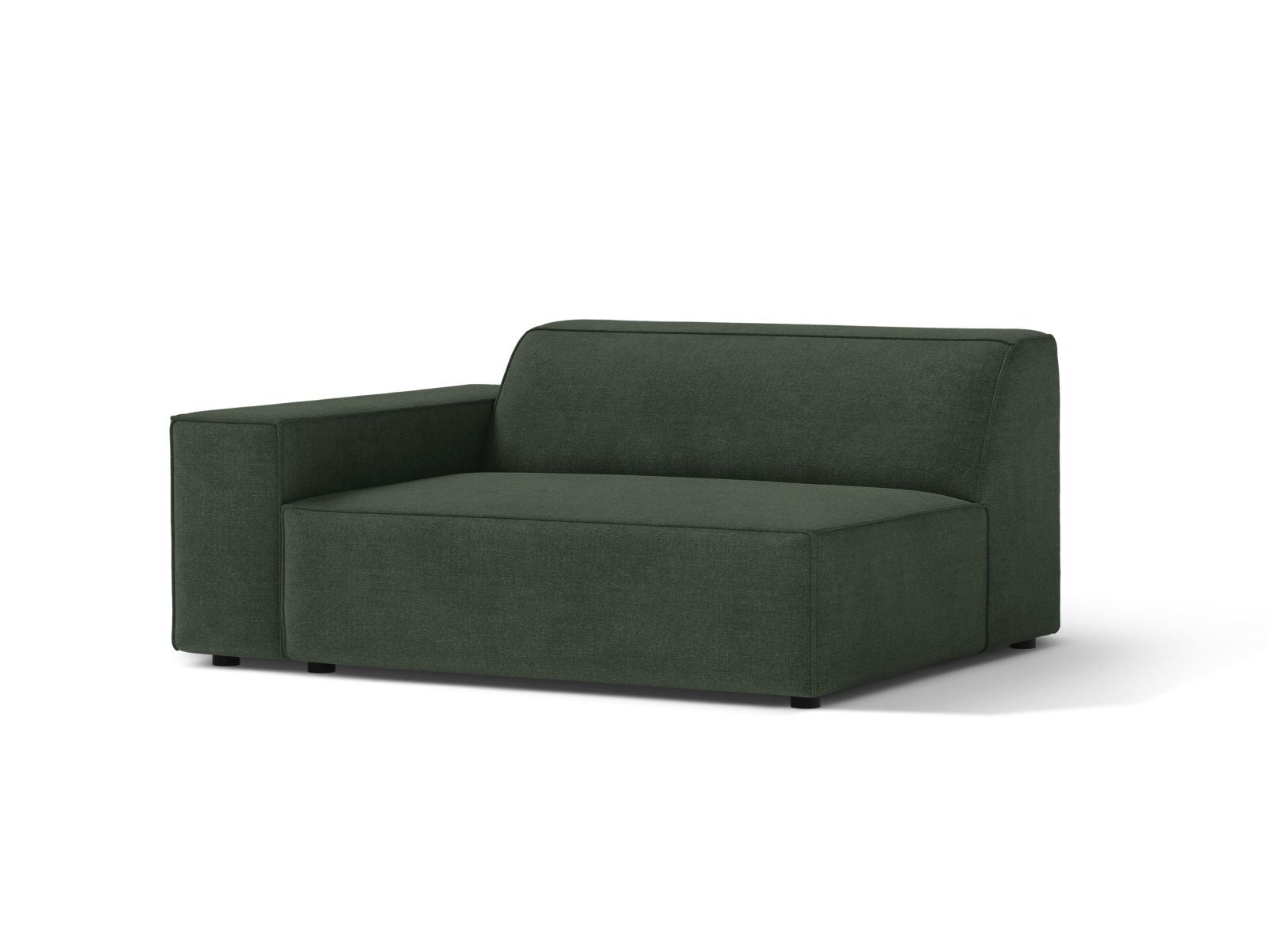 Elegantes 1-Sitzer Modul links Jodie in Moss Green-Liberty, ideal für individuelle Sofa-Gestaltung im modernen Wohnraum.