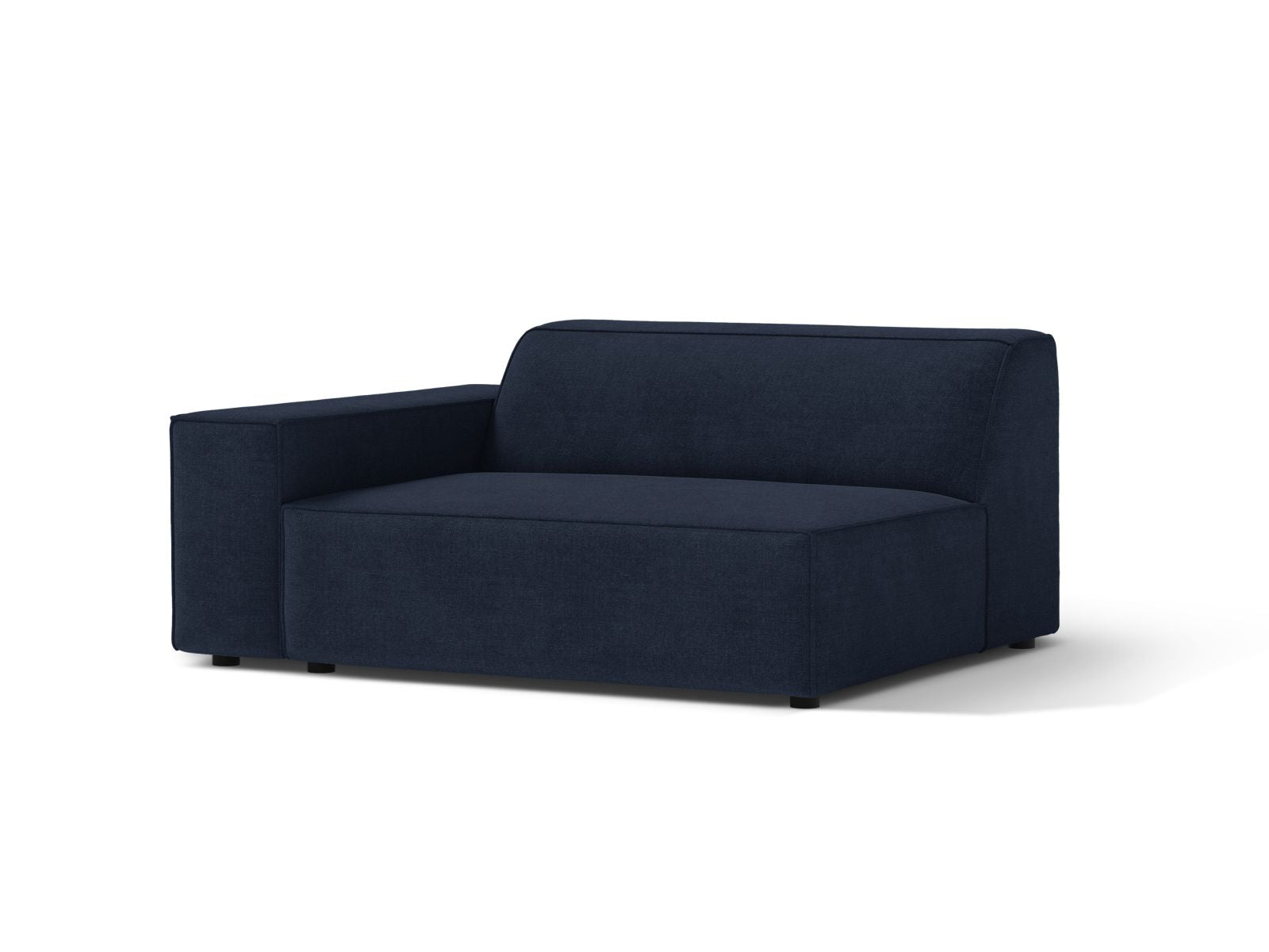Elegantes 1-Sitzer Modul links Jodie in Navy Blue-Liberty, ideal für individuelle Sofa-Gestaltung im modernen Wohnraum.