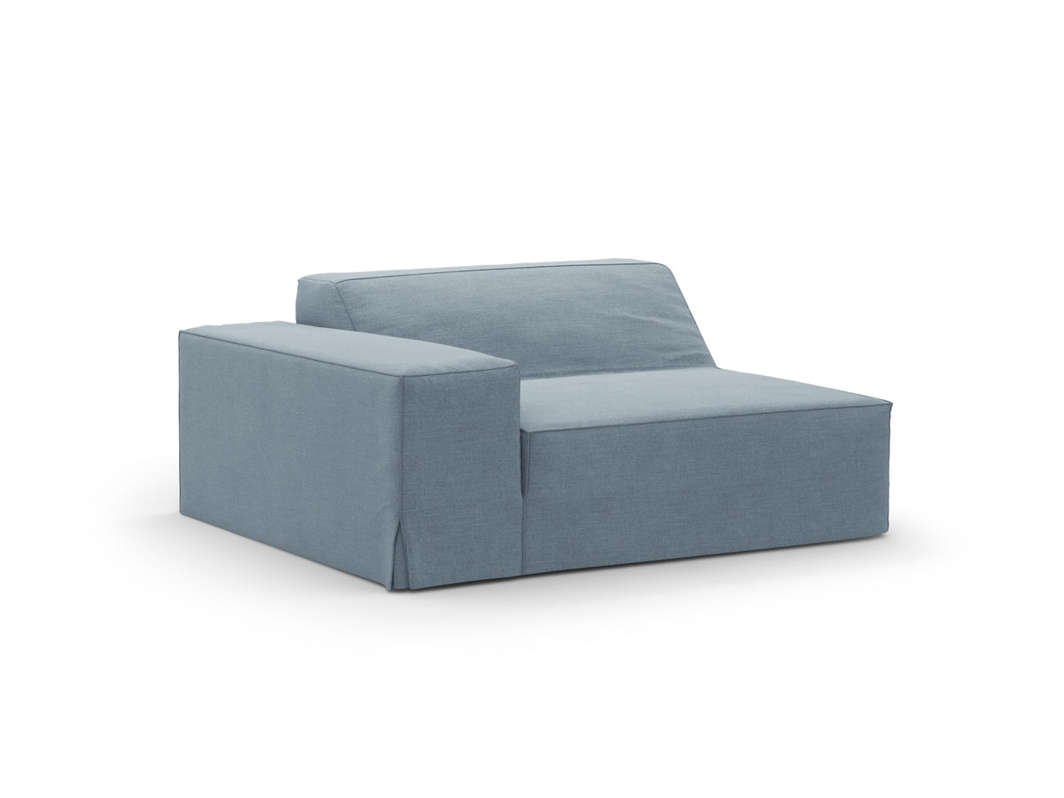 Jodie Modul links 1 Sitzer mit abnehmbaren Bezug in Muted Blue-LINS präsentiert im Onlineshop von KAQTU Design AG. Modulares Sofa ist von Micadoni