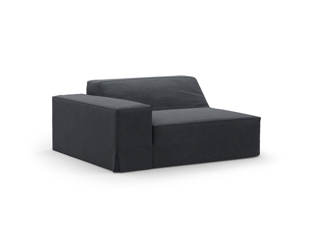 Jodie Modul links 1 Sitzer mit abnehmbaren Bezug in Grey und Blue-LINS präsentiert im Onlineshop von KAQTU Design AG. Modulares Sofa ist von Micadoni