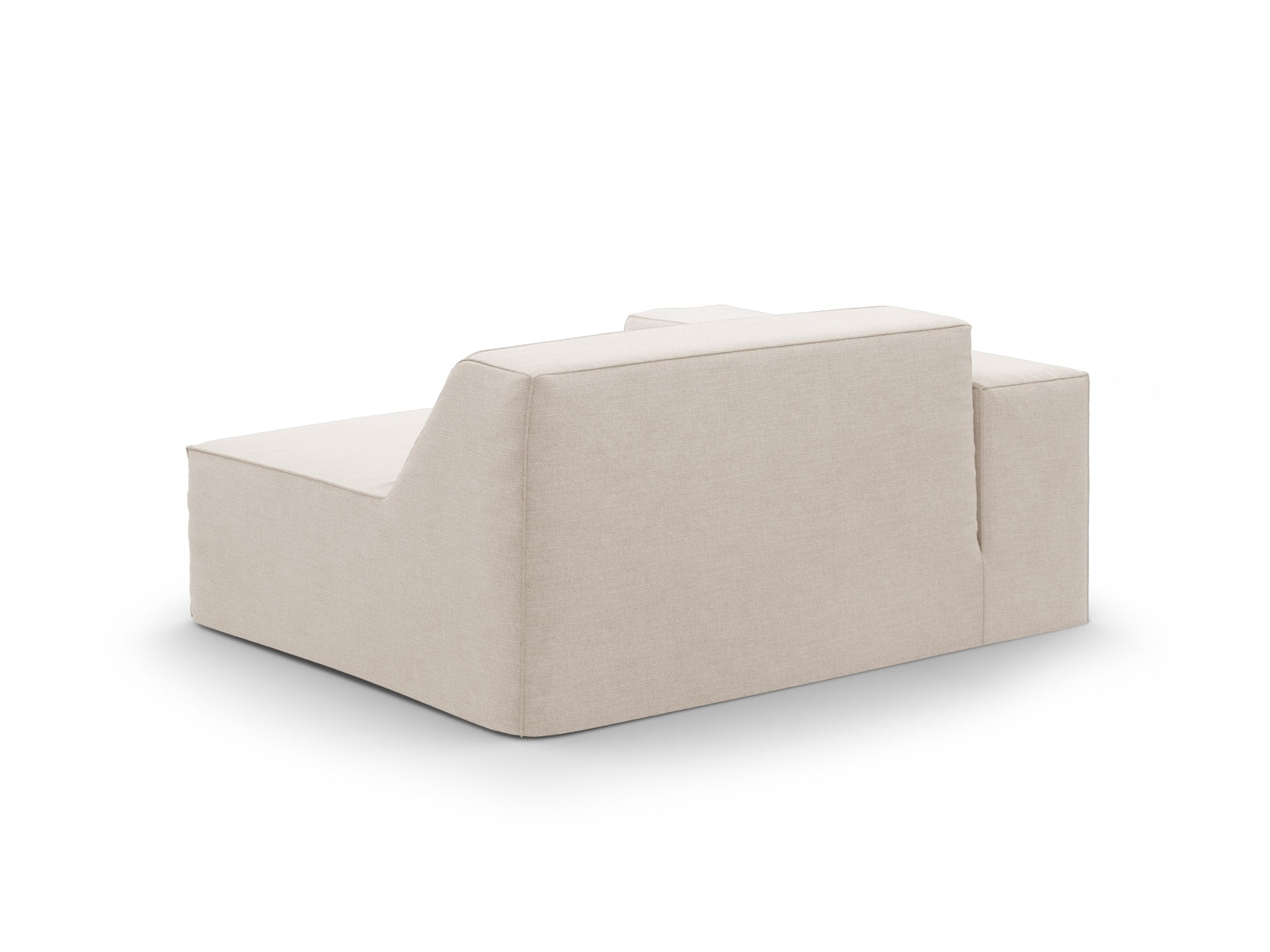 Beige Jodie Modul links 1-Sitzer von Micadoni, stilvolles Sofa-Element für individuelle Raumkonzepte und gemütliche Sitzgelegenheiten.