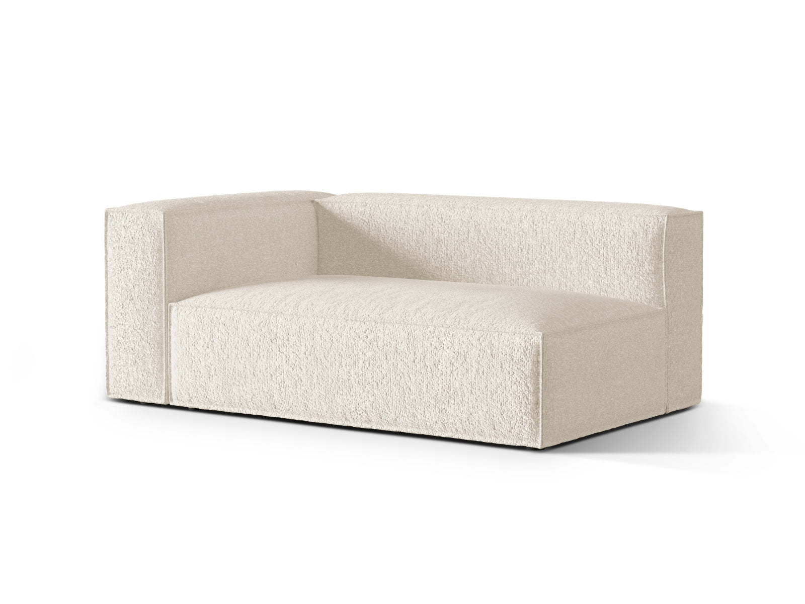 Erleben Sie das Nuria Boucle 3-Sitzer Sofa links von Micadoni – stilvolles, modulares Design für modernen Komfort und individuelle Raumgestaltung.