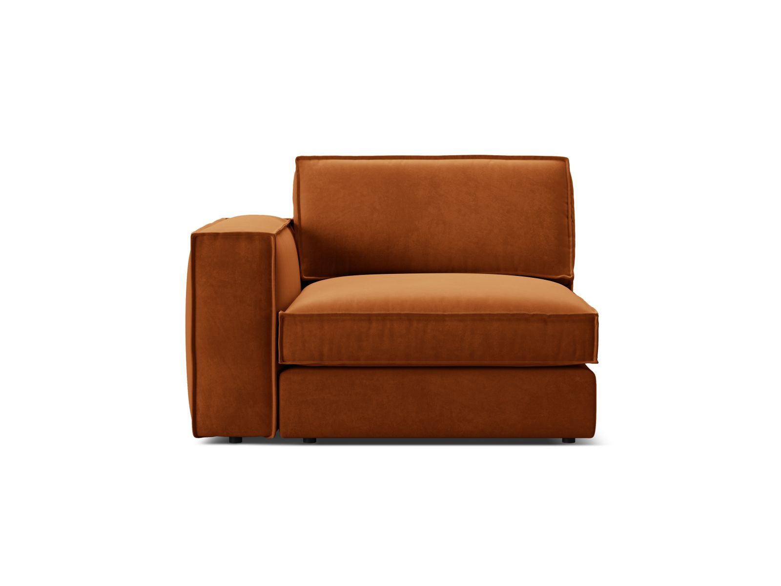 1-Sitzer Modul links Pola in Terracotta-Salvador präsentiert im Onlineshop von KAQTU Design AG. Modulares Sofa ist von Micadoni
