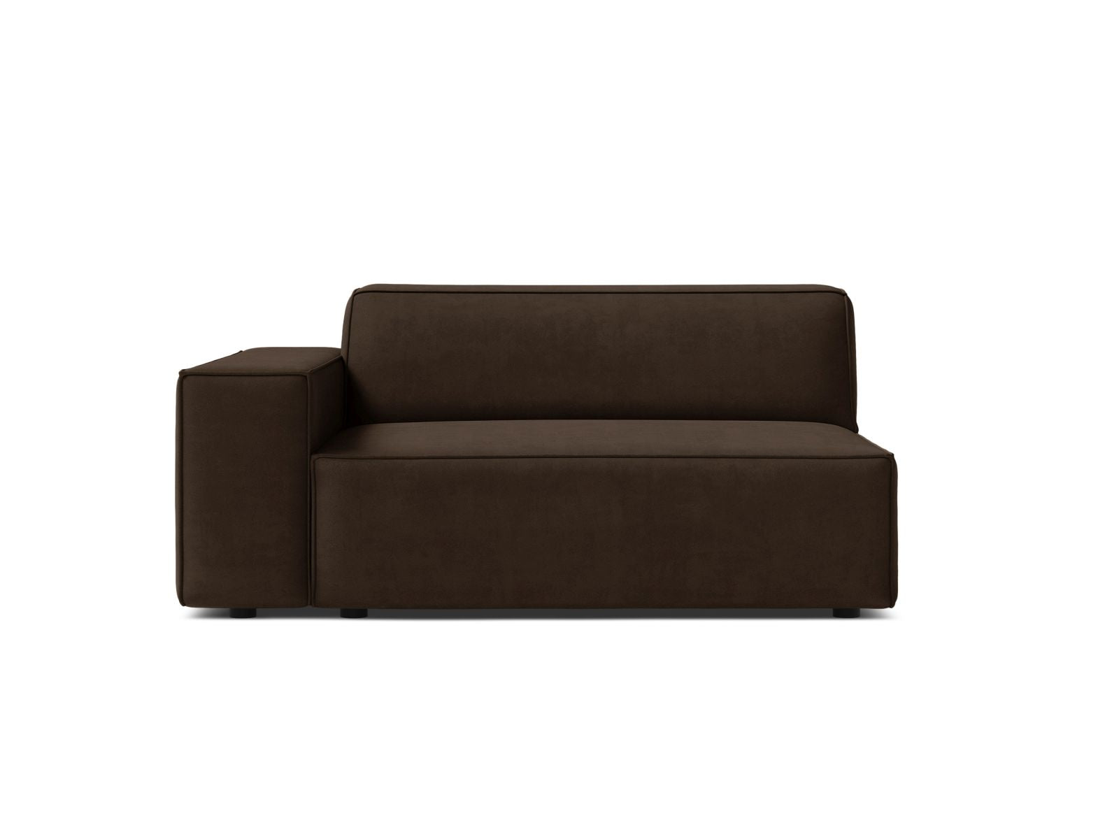 1-Sitzer Modul links Jodie in Dark Grey-Bluvel präsentiert im Onlineshop von KAQTU Design AG. Modulares Sofa ist von Micadoni